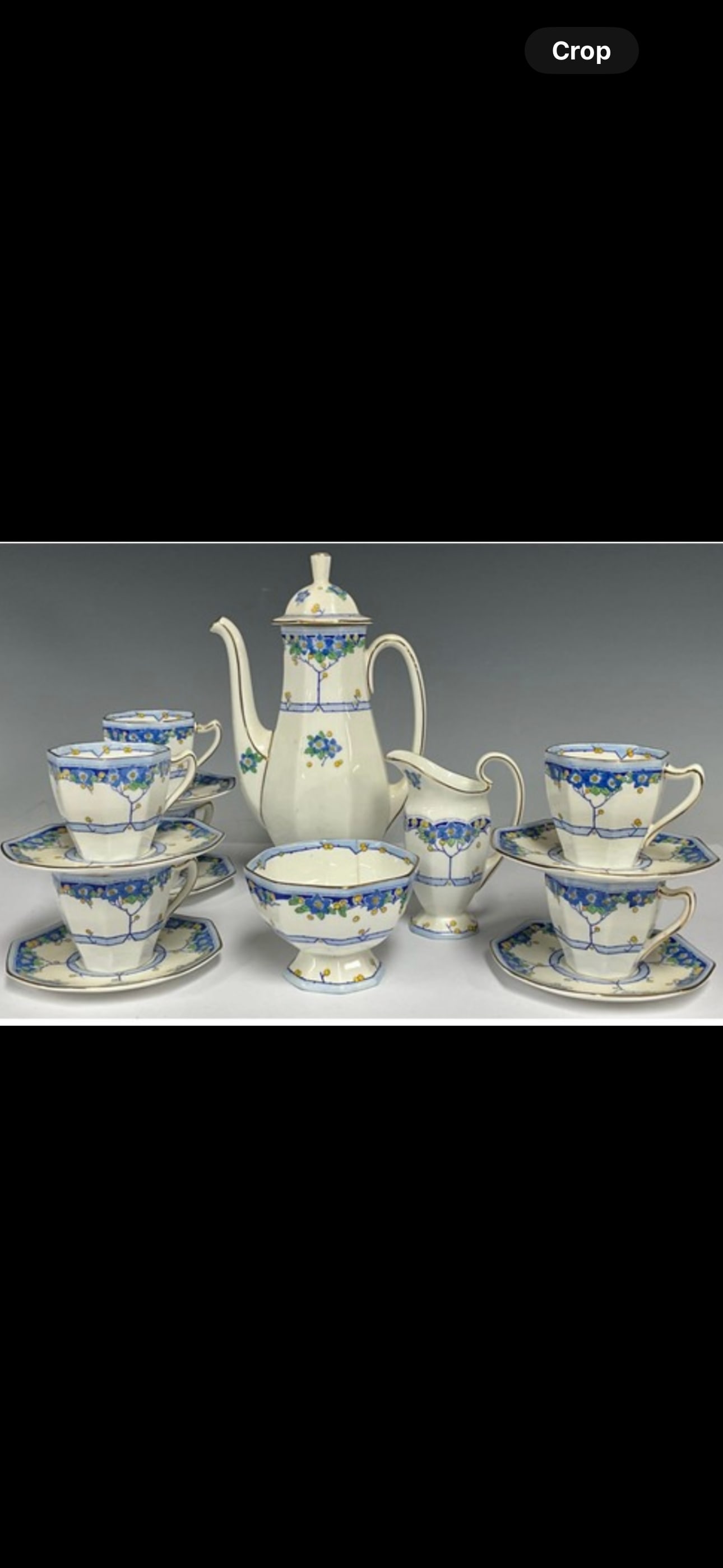Art Deco Royal Doulton ‘Arvon’ pattern coffee service for six (1 of 5)
