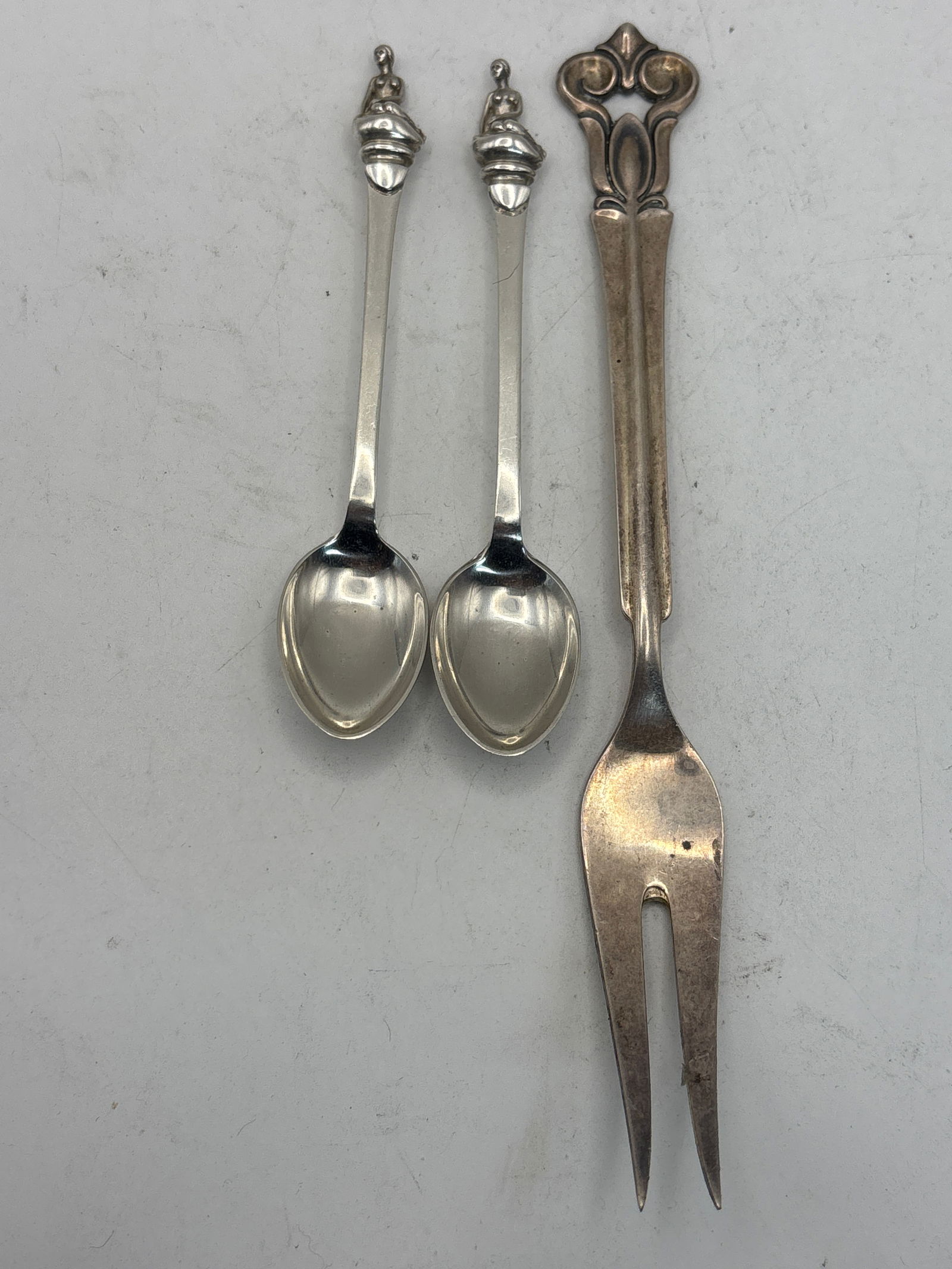 Three piece vintage Danish sterling silver items; 73 grams (1 of 6)