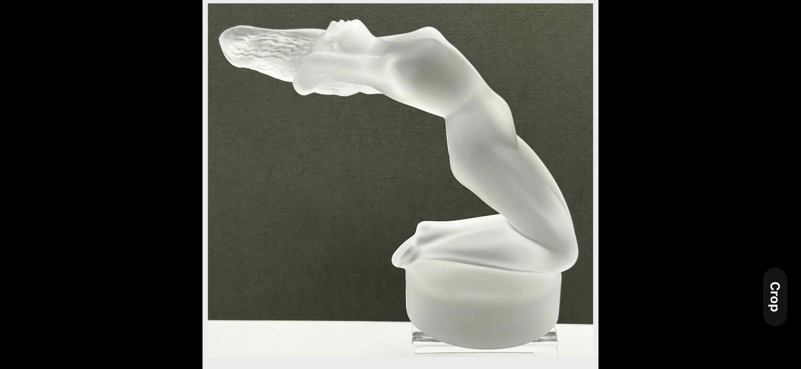 Vintage original signed Lalique French crystal ‘ Chrysis’ 6 inch statue (1 of 3)