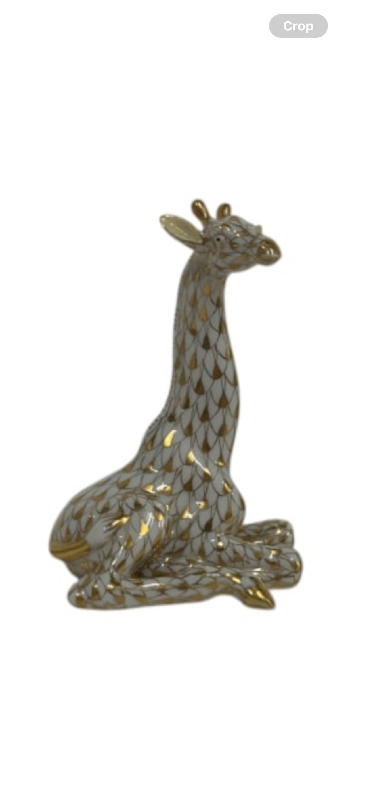 Herend 1999 Charter Member Guild Gold Fishnet Baby Giraffe 3&1/4 inch figurine (1 of 3)