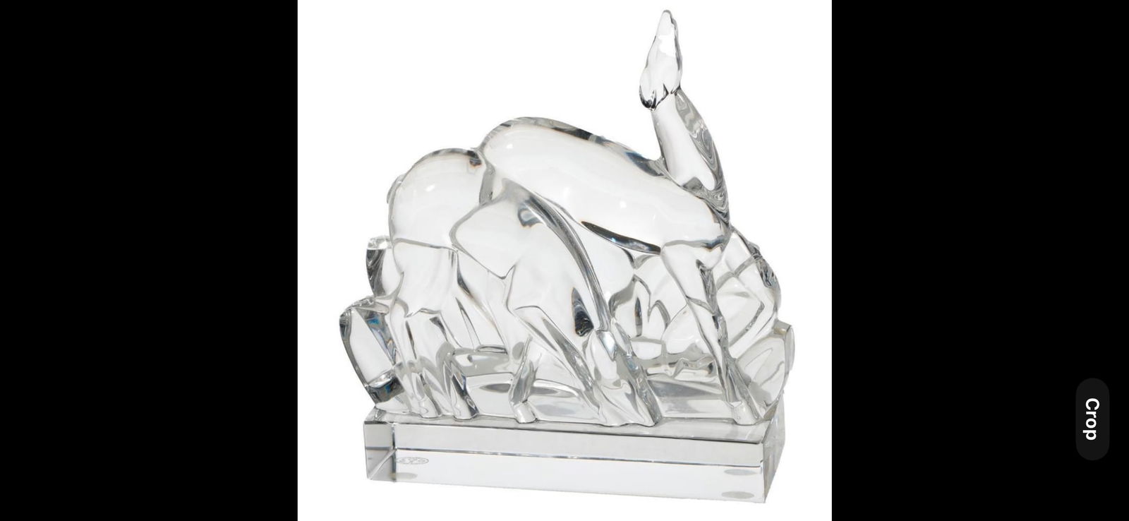 Vintage winged Gazelles signed Baccarat French clear crystal 5.75 inch paperweight/sculpture (1 of 4)