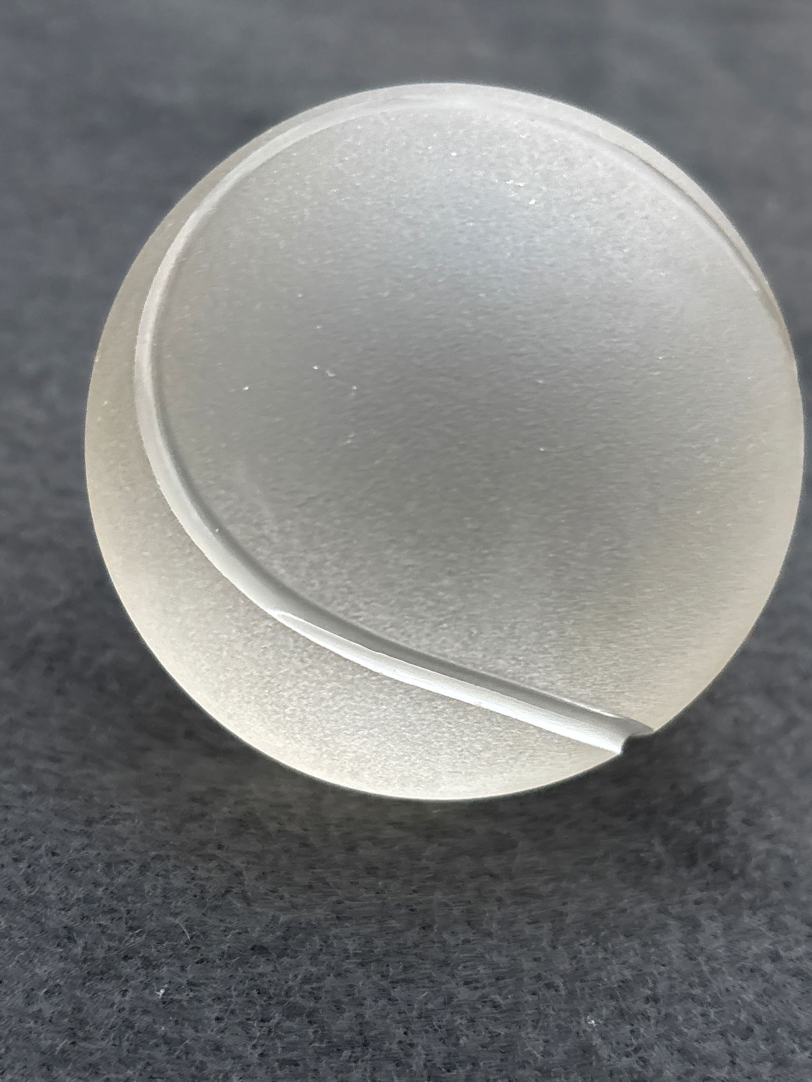 Vintage signed Tiffany & Co. crystal baseball form paperweight: Vintage signed Tiffany & Co. crystal baseball form paperweight . No box.Good