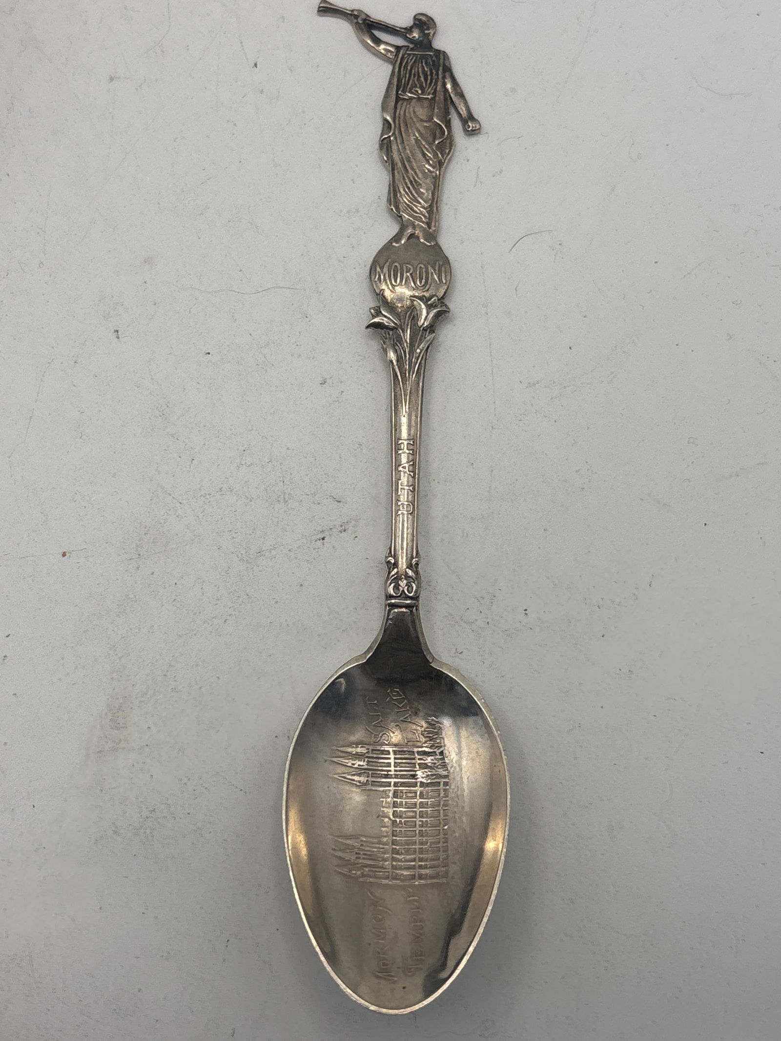 Rare Mormon Temple Salt Lake City Utah Sterling 5&3/4 in spoon; 20 grams (1 of 5)