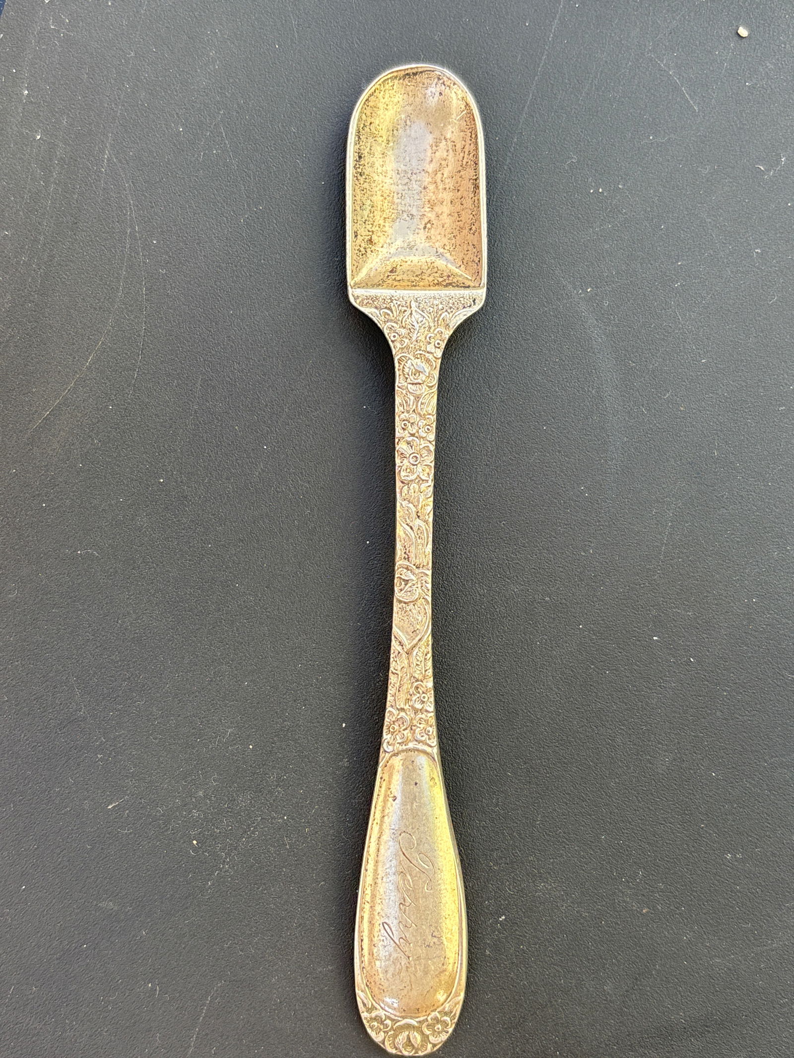 Antique Stieff’Rose’ sterling silver infant feeding spoon, 5&1/2; 22 grams (1 of 6)