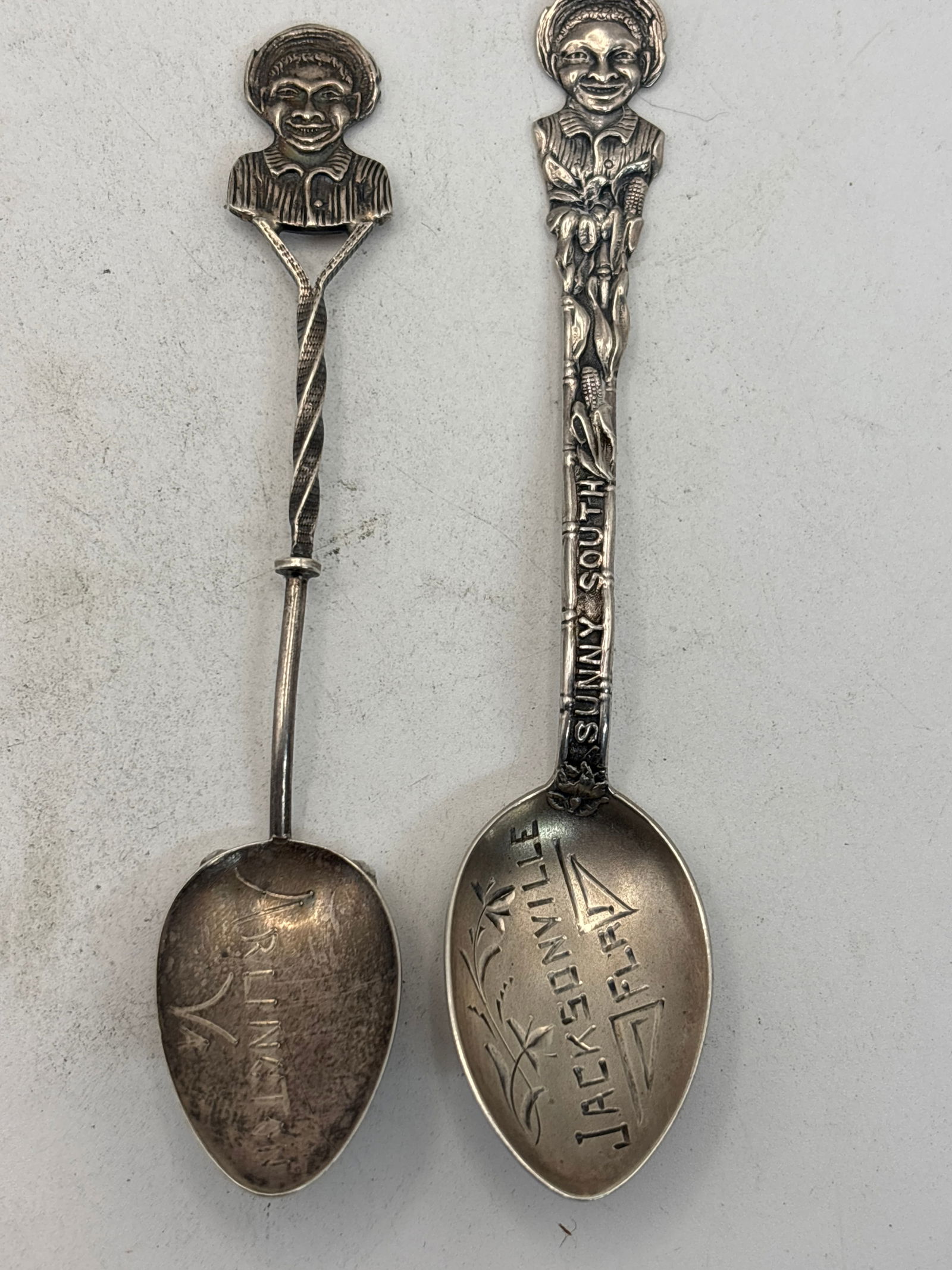 Two small African American sterling silver souvenir spoons; 16 grams (1 of 6)
