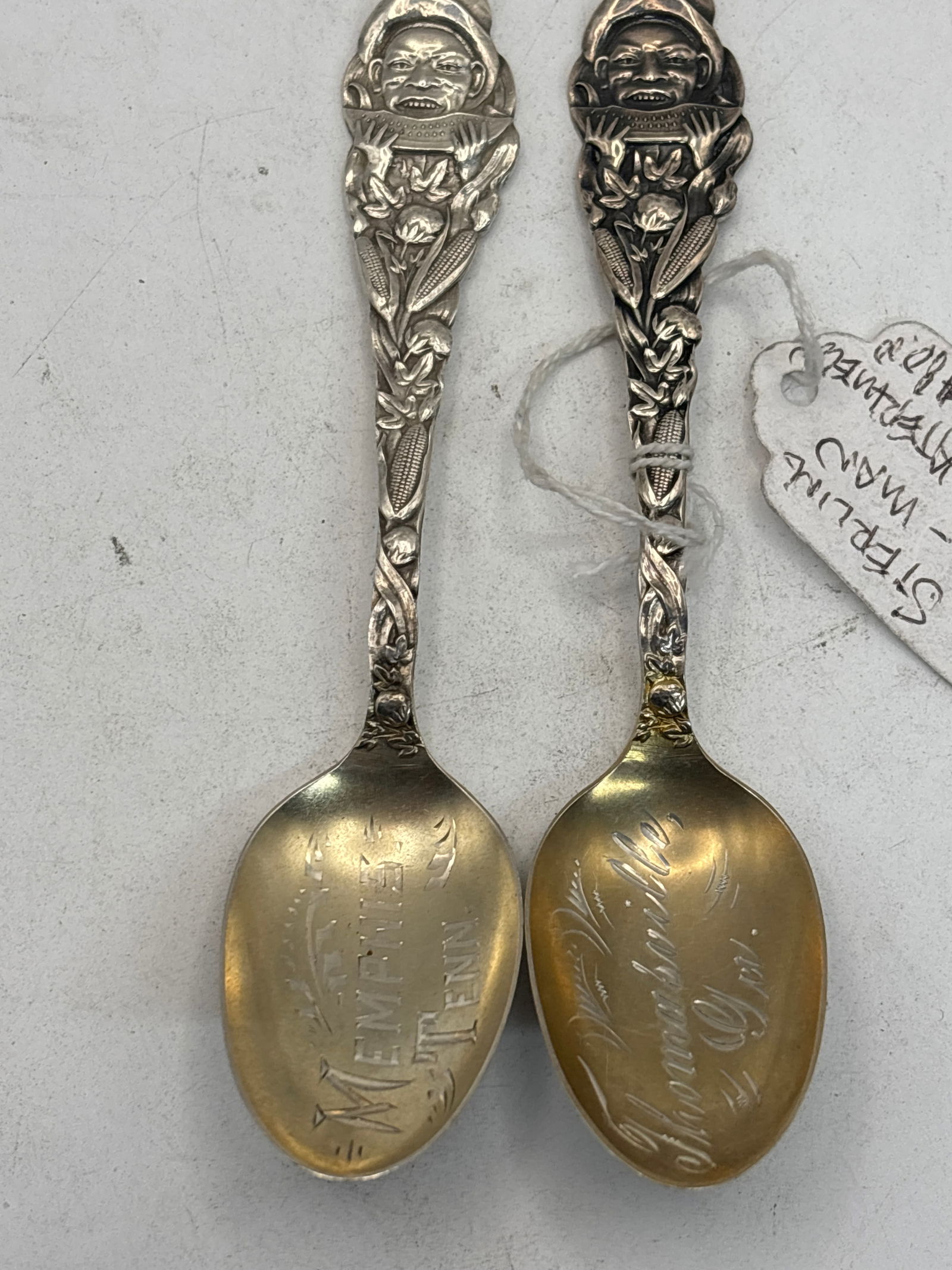 Two similar African American sterling silver souvenir spoons; 30 grams (1 of 7)