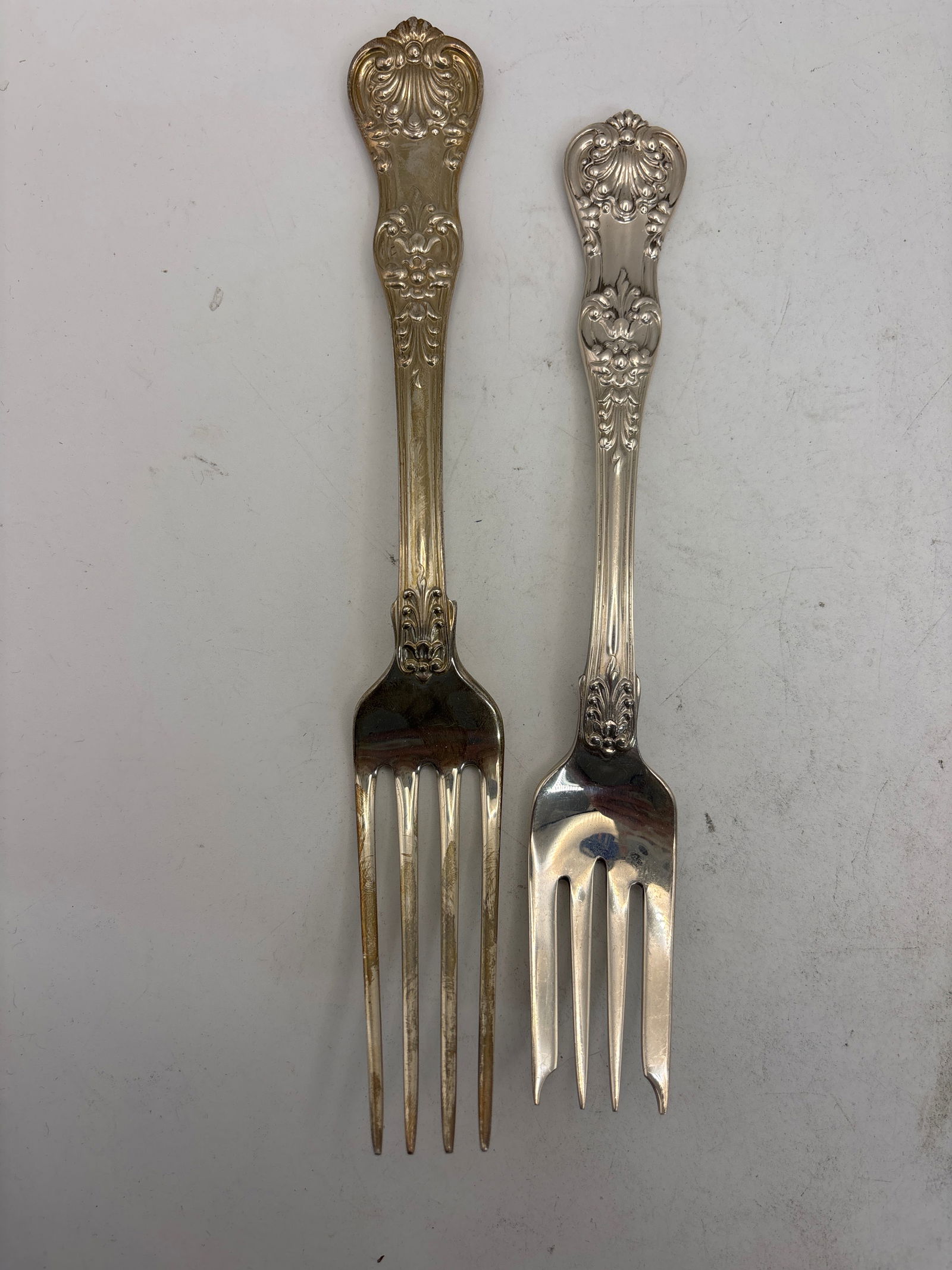 Two Tiffany & Co English Kings pattern sterling silver forks, ; 145 grams (1 of 7)