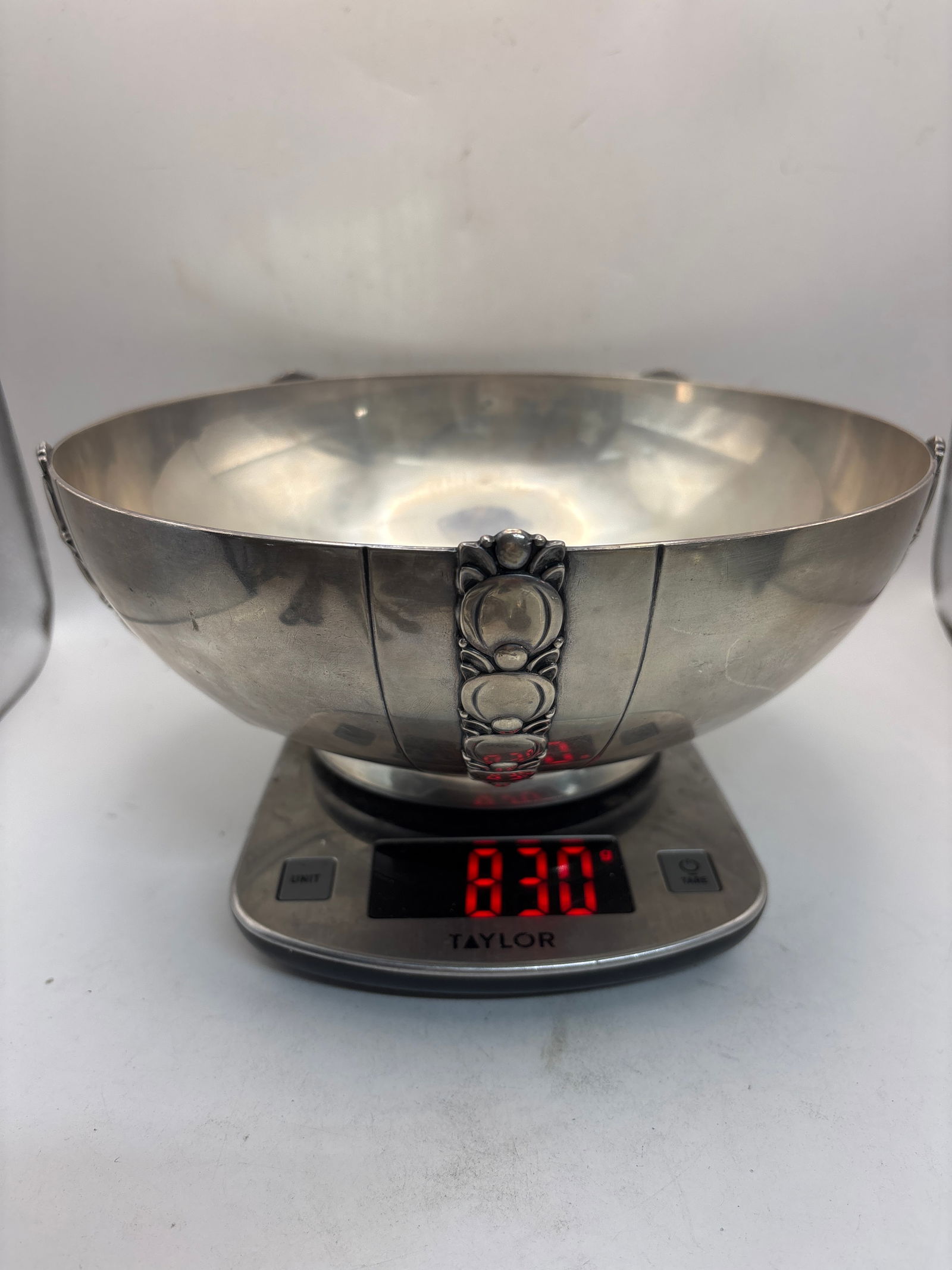 Rare antique Tiffany & Co. sterling silver ‘Tomato’ pattern center bowl; 830 grams (1 of 9)