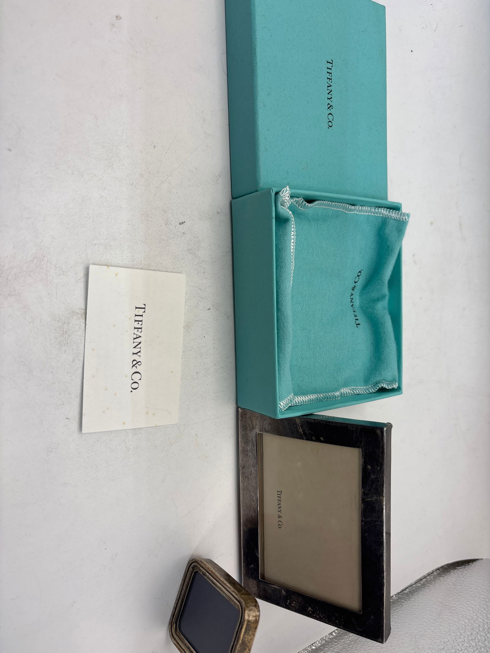 Tiffany & Co. sterling silver 2&3/4 x 3&1/4 inch rectangular desk top frame (1 of 6)