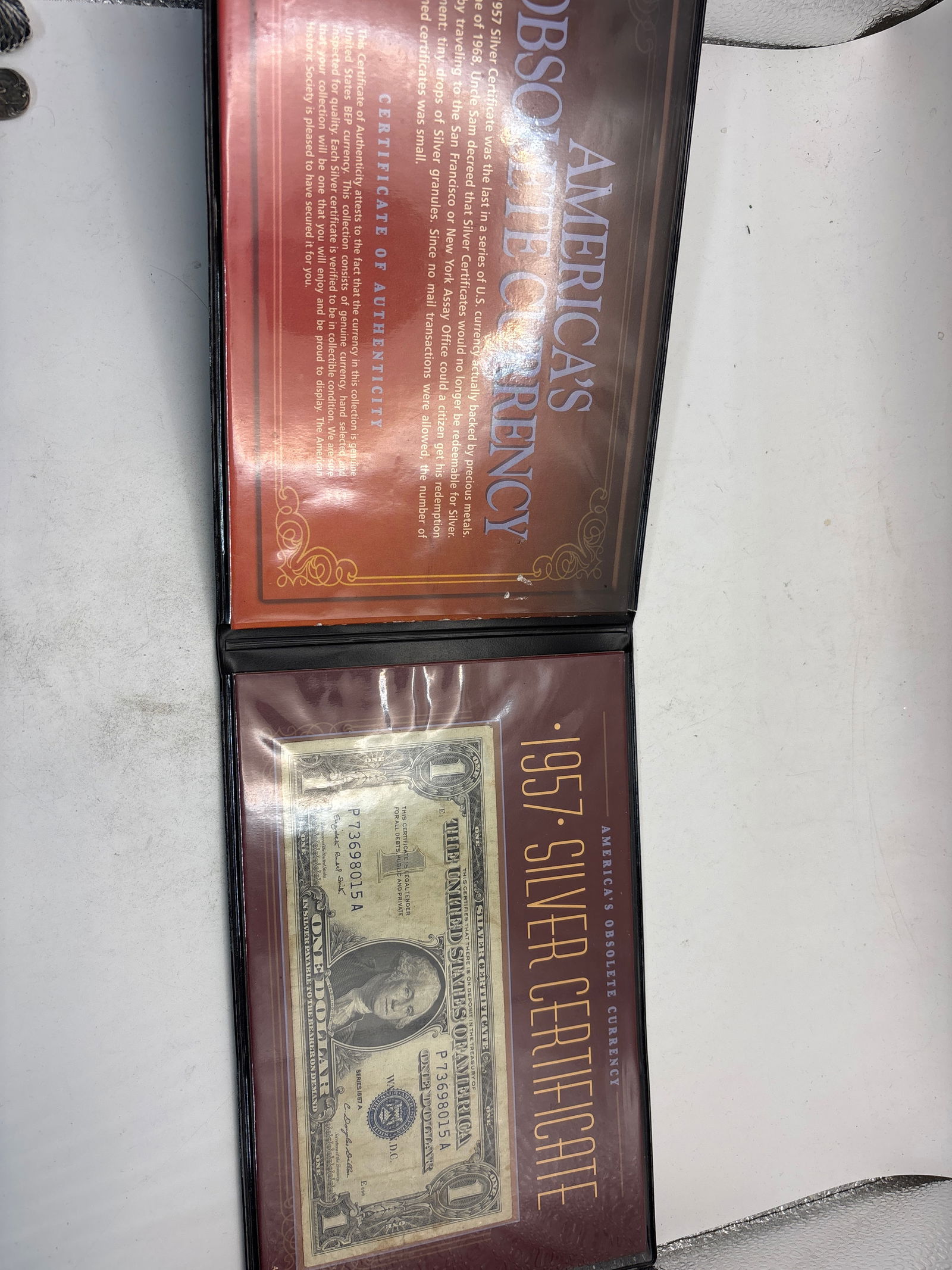 1957 Silver certificate one dollar bill; America’s Obsolete Currency (1 of 6)