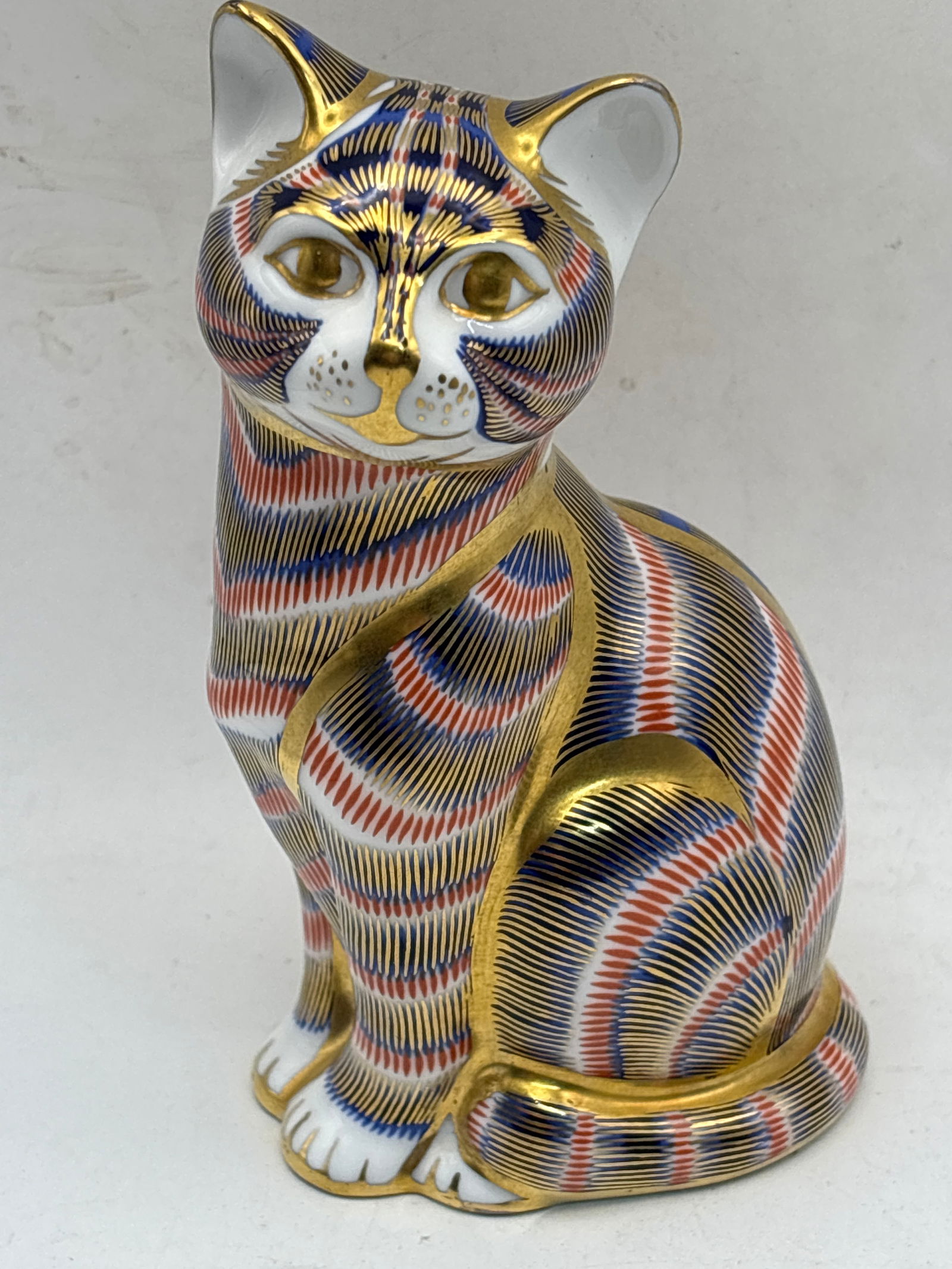 Green eyed Ginger Cat Royal Crown Derby bone china 5&1/4 inch paperweight (1 of 7)