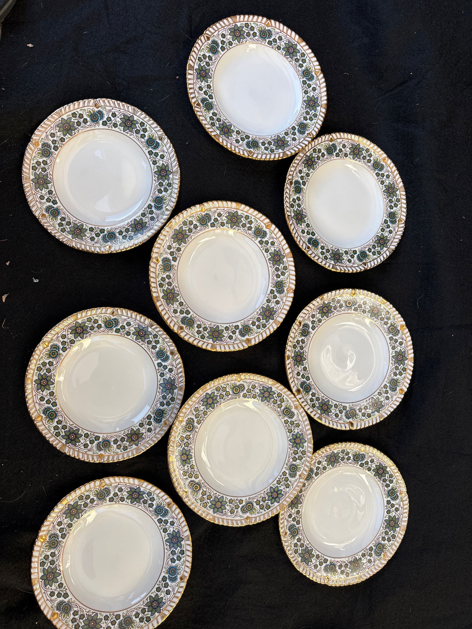 1st quality Set of nine Caliph A .1287 Royal Crown Derby 6&1/4inch plates (1 of 7)