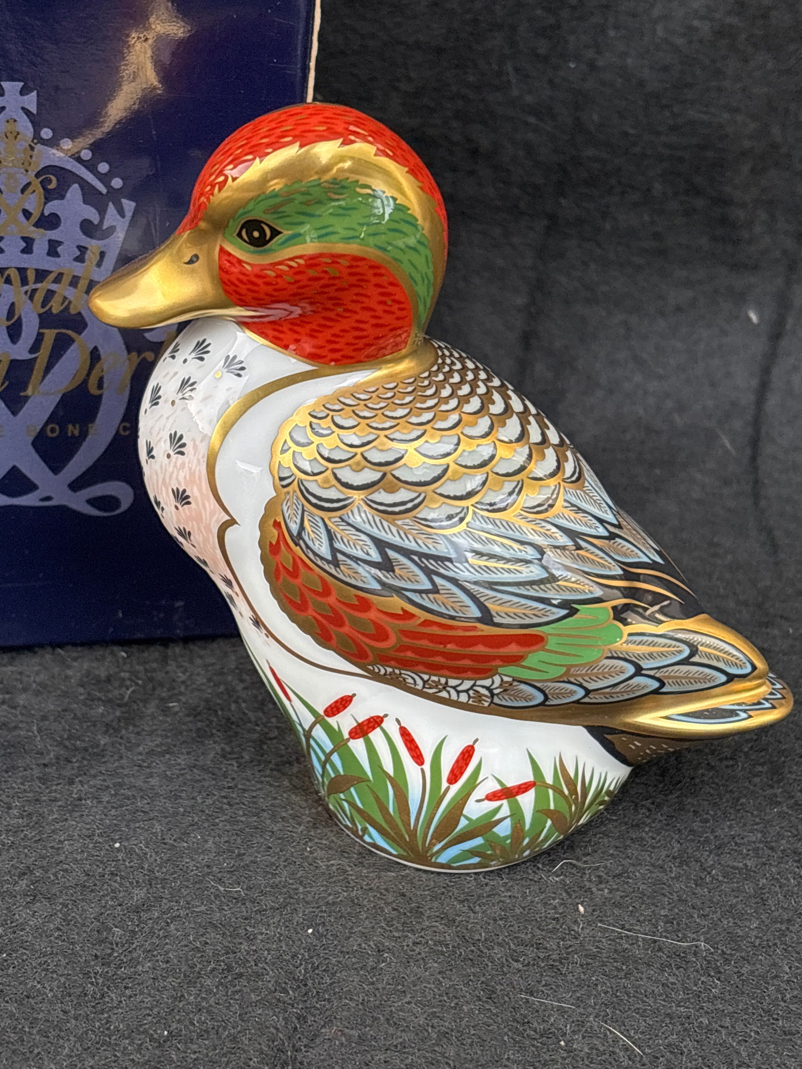2005 Exclusive Collectors Guild ‘Green Winged Teal’ Royal Crown Derby 4&1/2 inch paperweight (1 of 8)