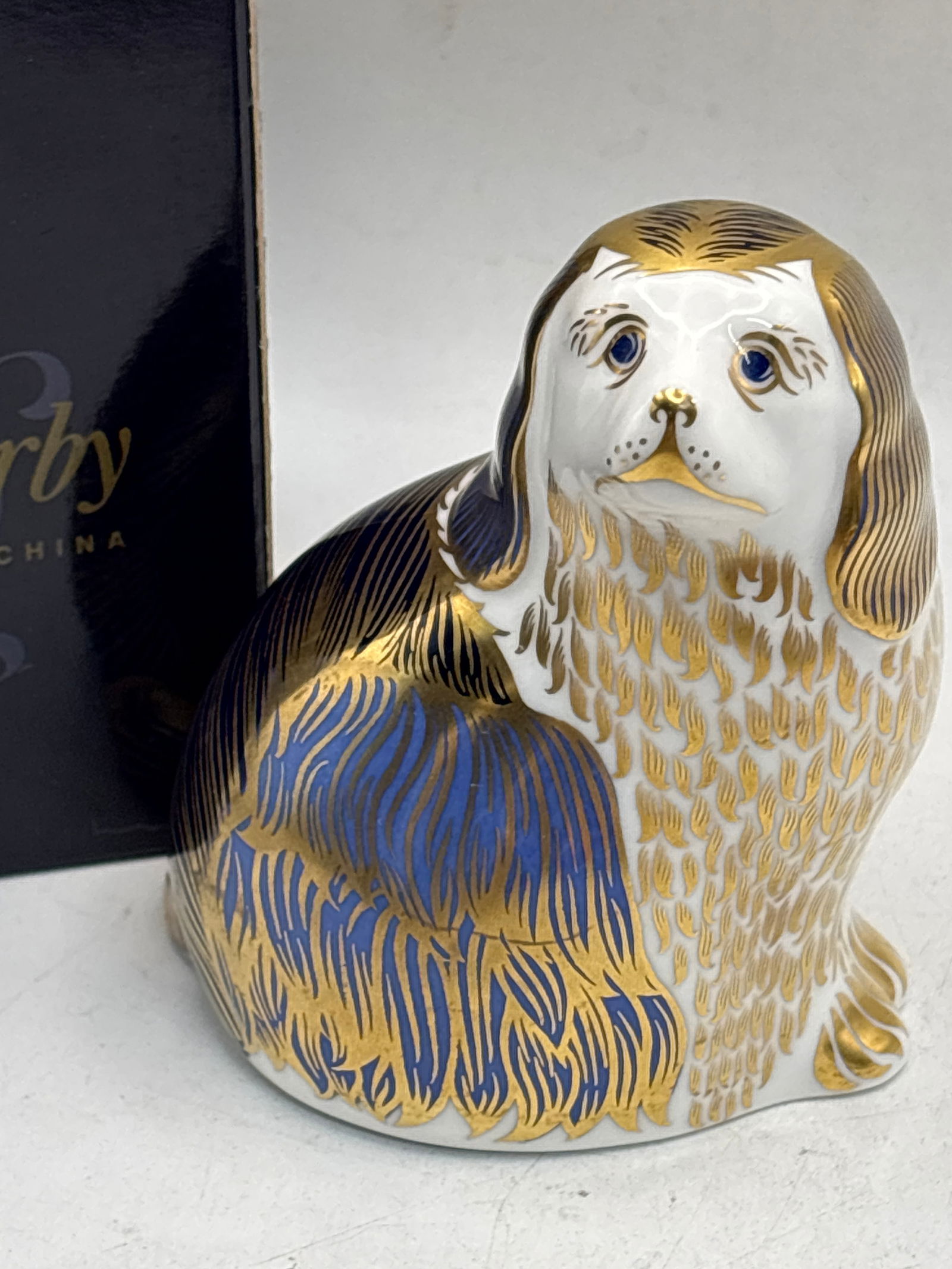 King Charles Spaniel Crown Derby 3&3/4 inch paperweight (1 of 8)