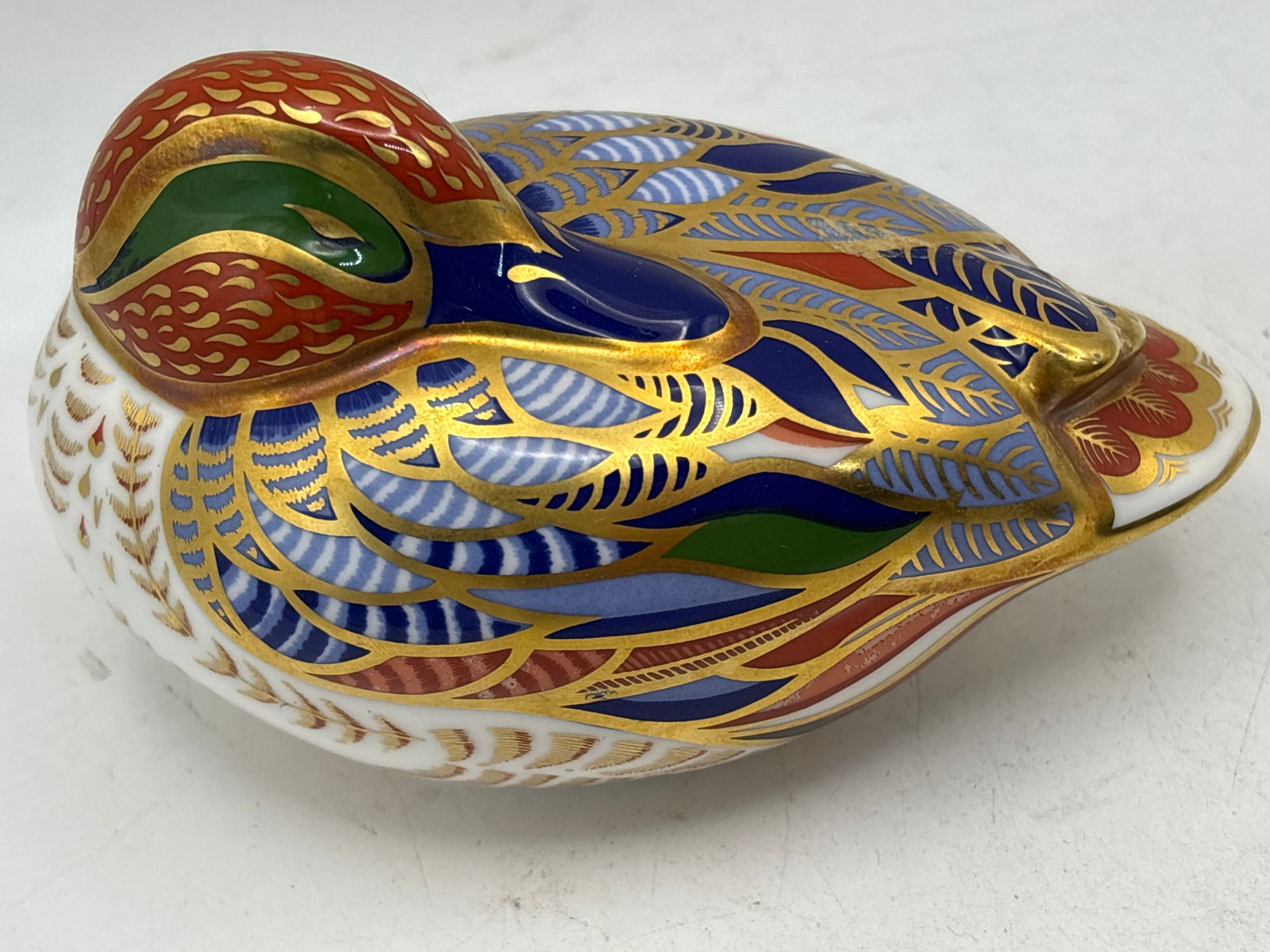 2001 Teal Royal Crown Derby Duck 5 inch paperweight (1 of 6)