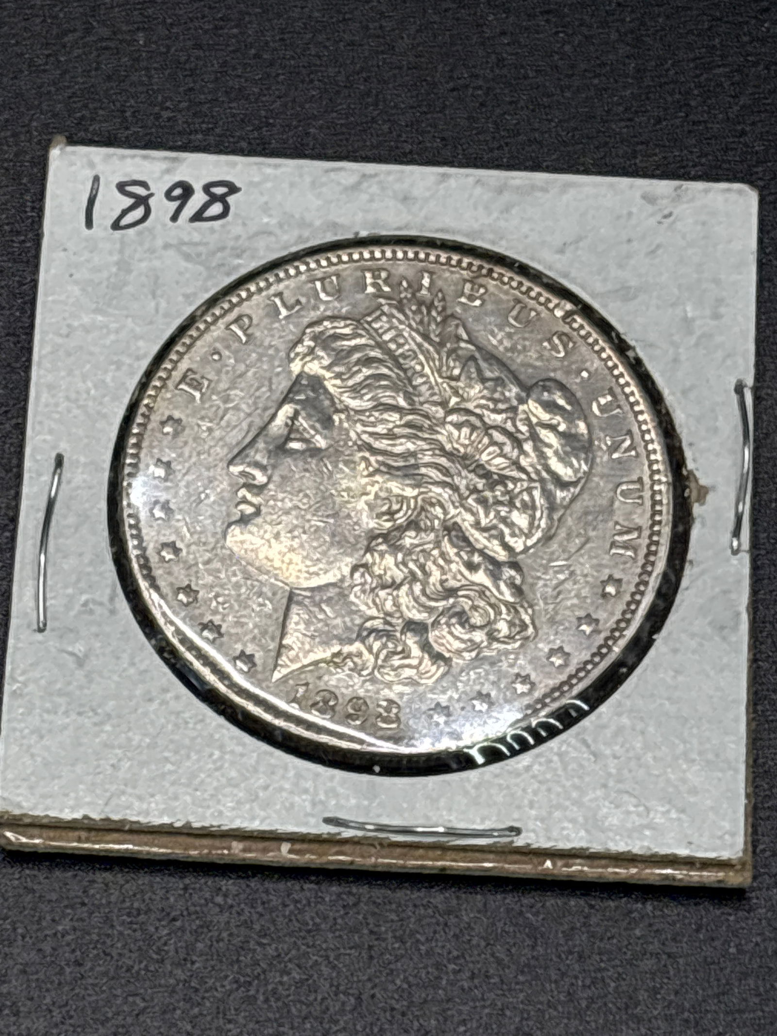 Original 1898 Morgan Silver Dollar; 90% silver 26.73 grams (1 of 5)