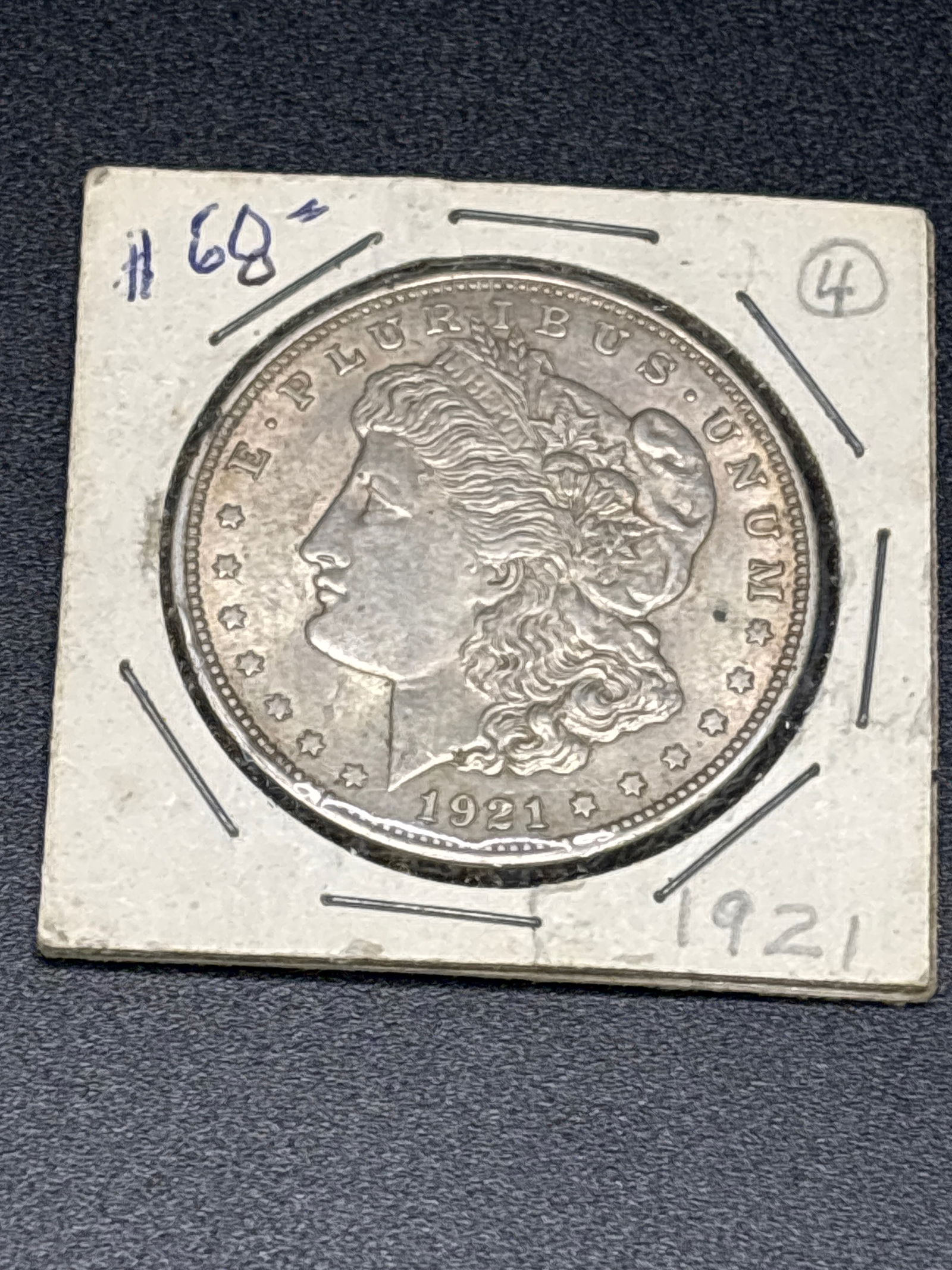 Original 1921 Morgan Silver Dollar; 90% silver 26.73 grams (1 of 5)