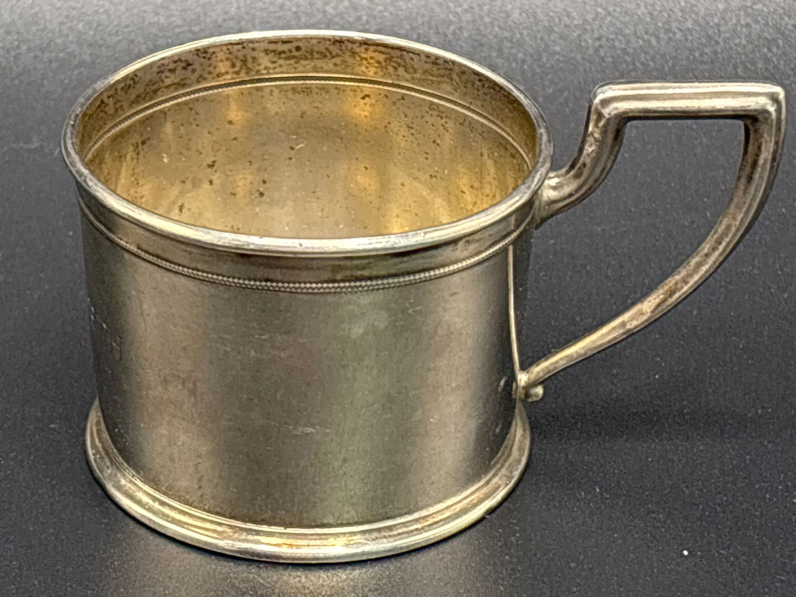 Vintage sterling silver handled cup; 37 grams (1 of 6)