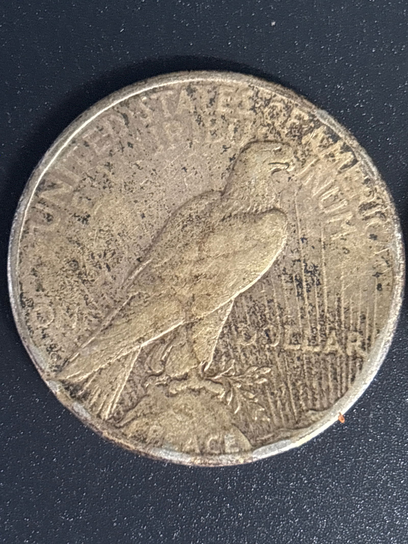 Two dated 1923 Peace American silver dollars - 6