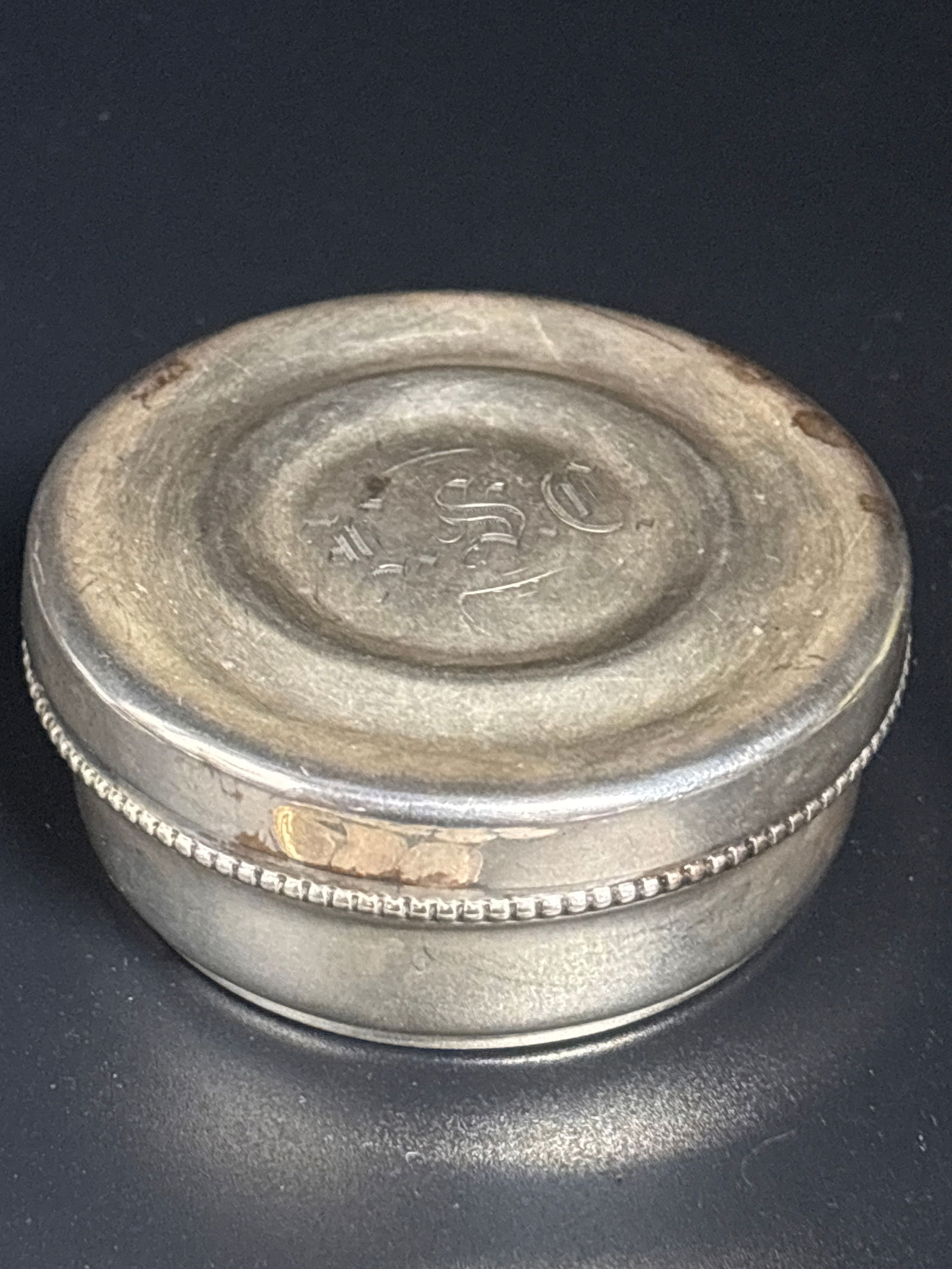 61 grams vintage sterling silver trinket lidded box (1 of 7)