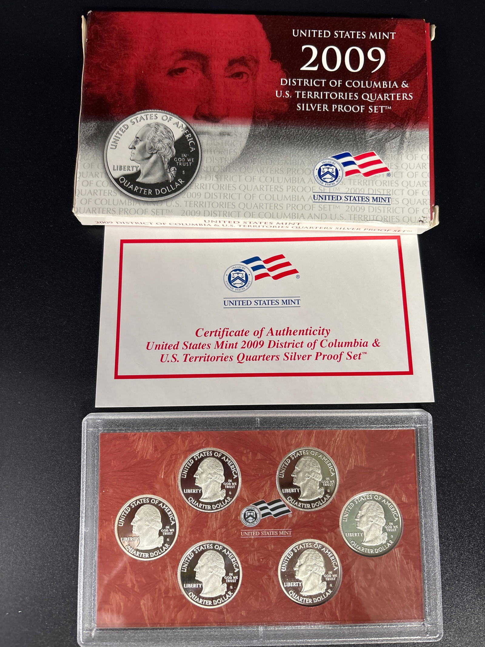 silver 6 coin 20009 United States silver quarters Mint Proof Set; 6.25 grams each (1 of 5)