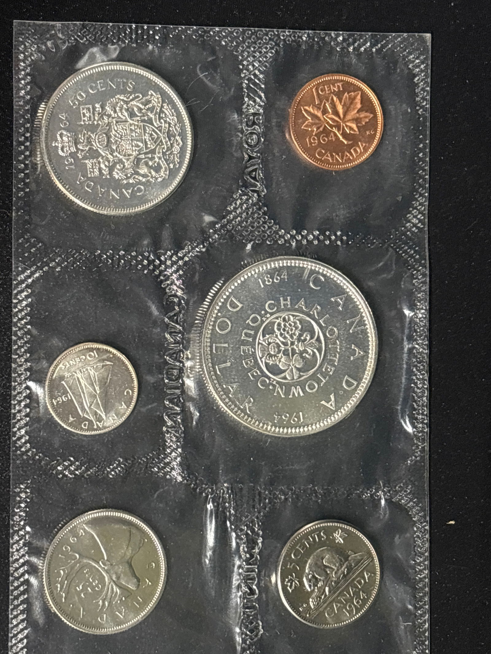 1.11 ounces fine silver 1964 Canadian Proof-Like Mint Set by the Royal Canadian Mint (1 of 6)