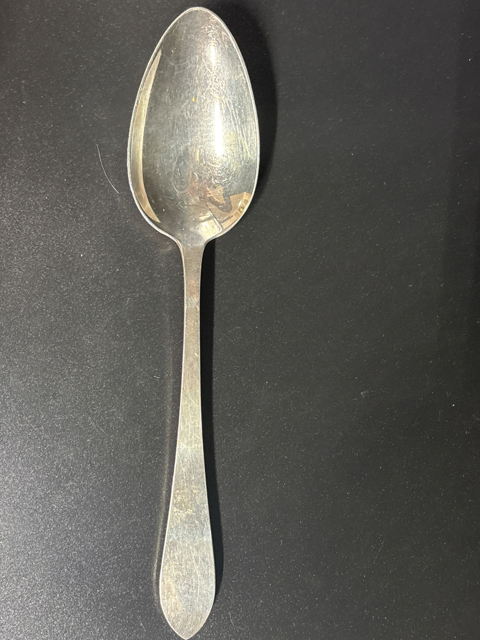 long Tiffany & Co. sterling silver 8&3/4 inch serving spoon; 106 grams (1 of 6)