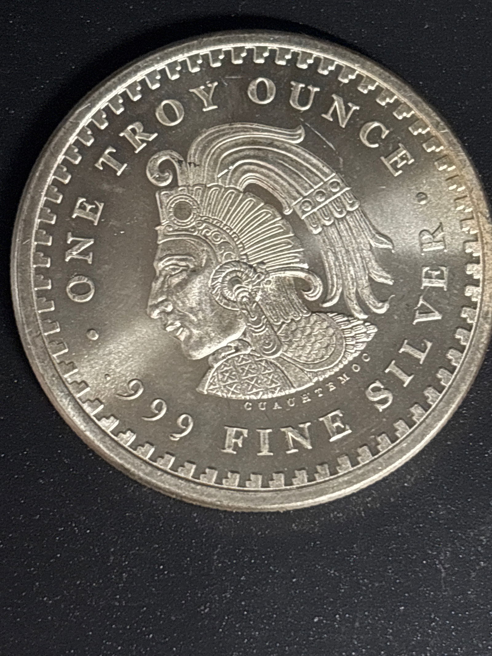 1 troy ounce .999 fine silver Aztec Calendar silver round (1 of 5)