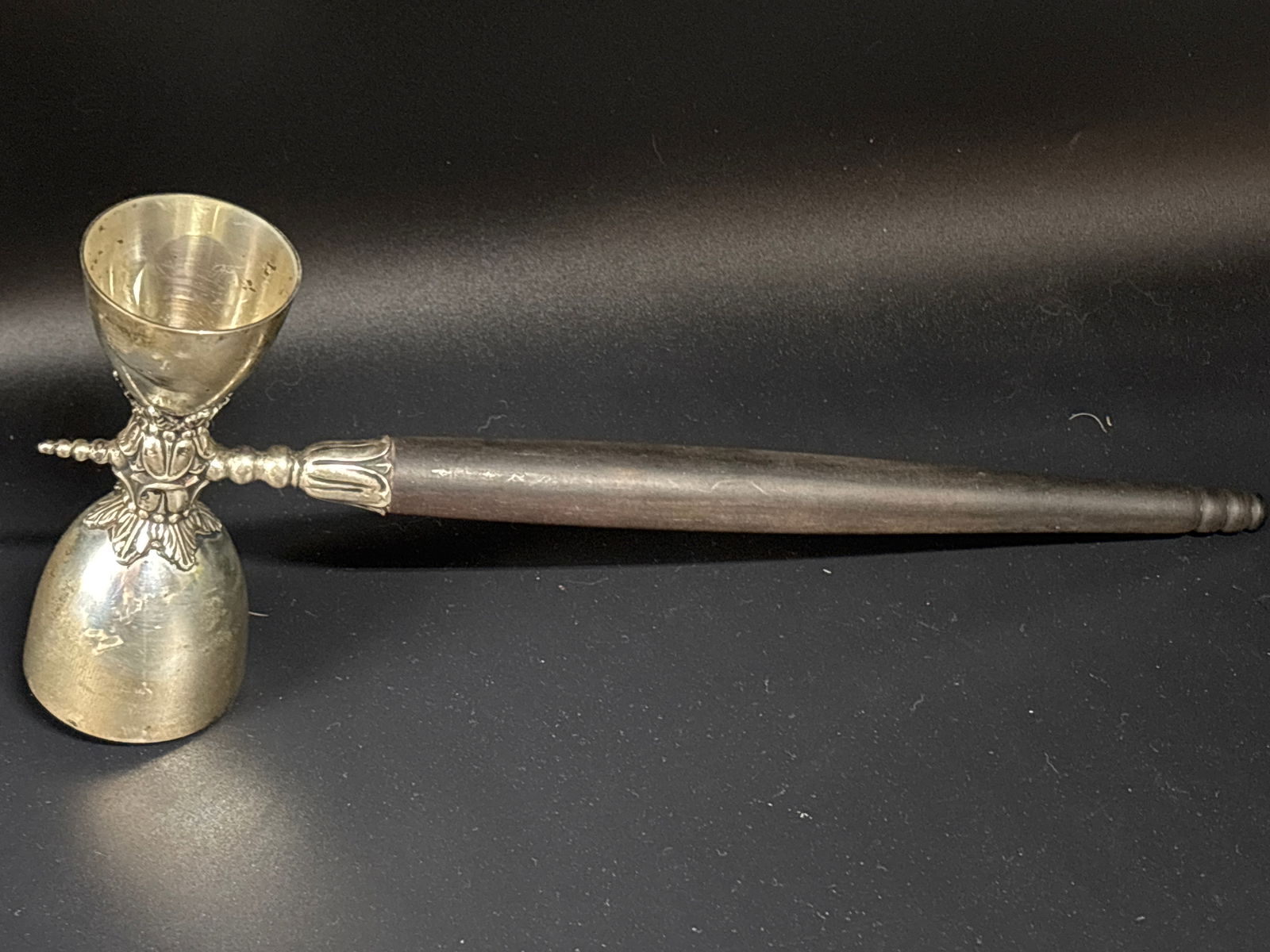 vintage jigger, likely featuring sterling silver cups; 180 grams inclusive (1 of 9)