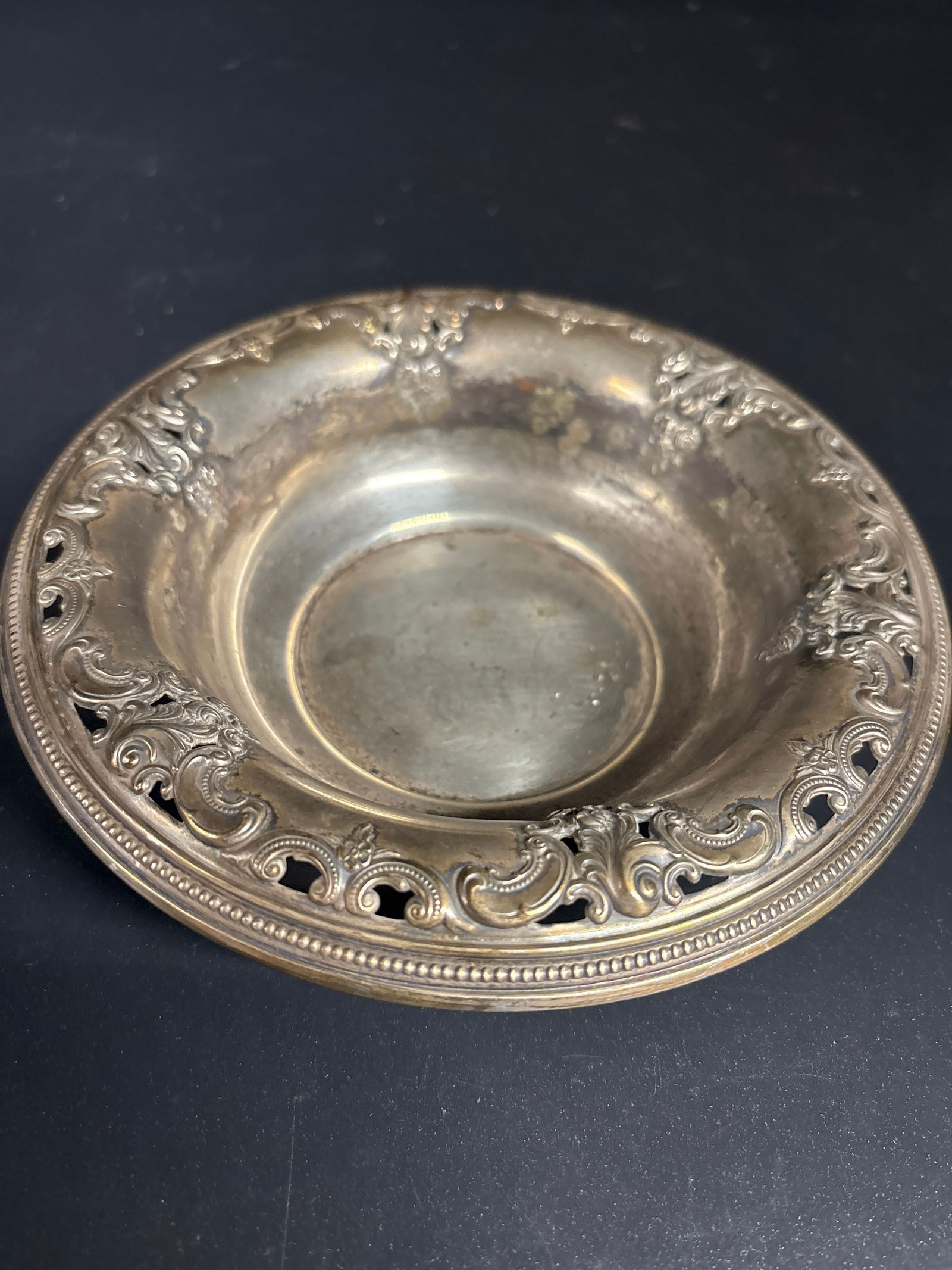 Antique Wallace Grande Baroque Sterling Silver 7 inch Bowl; 159 grams (1 of 9)