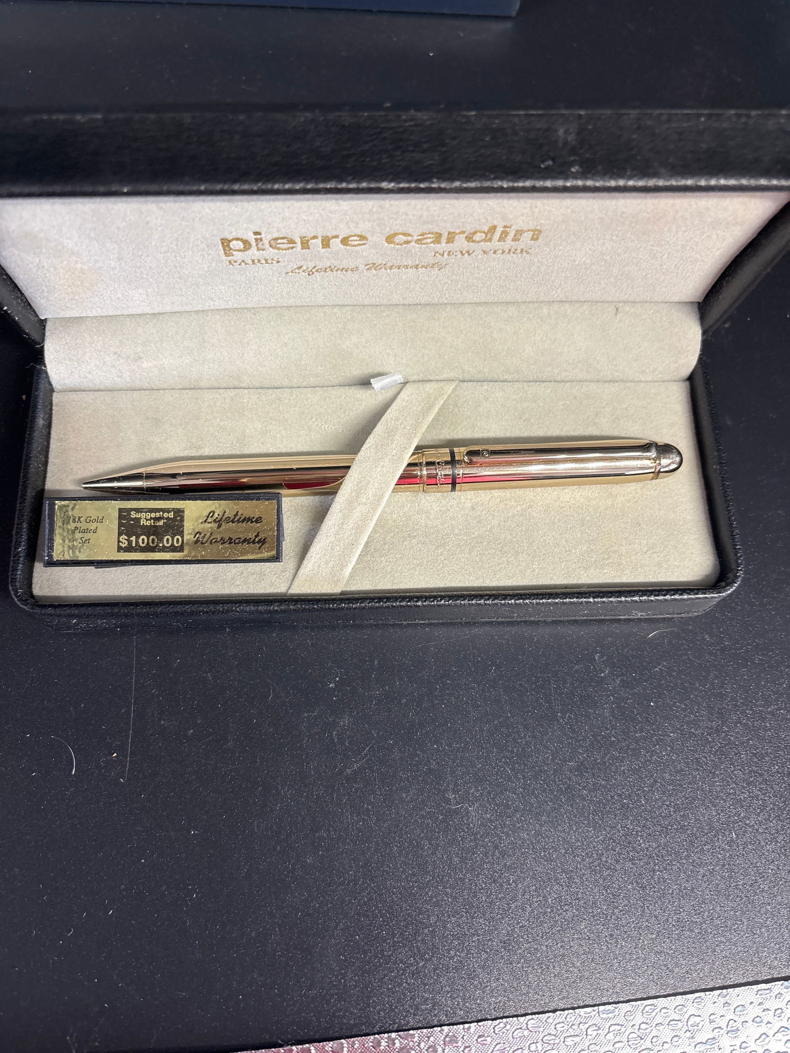 vintage Pierre Cardin writing instrument mechanical pencil 18 k plated (1 of 6)
