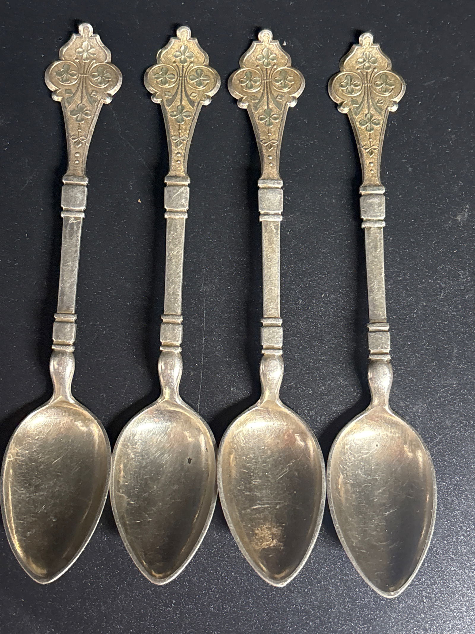 Four Continental .830 silver 4&7/8 inch spoons; 41.3 grams (1 of 7)