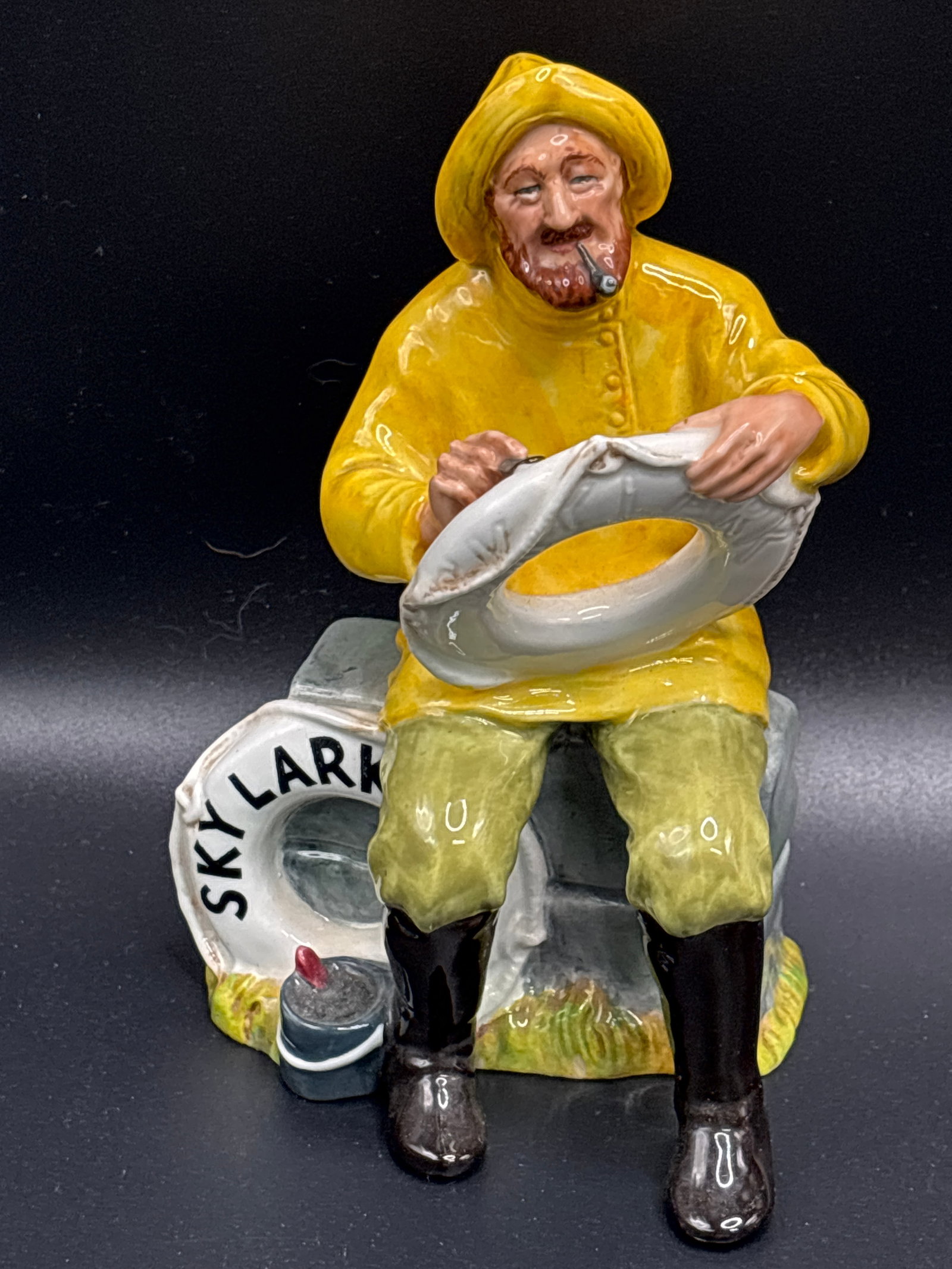 Tall 7 inch Royal Doulton English porcelain ‘The Boatman’ ’ figurine, HN2417 (1 of 7)