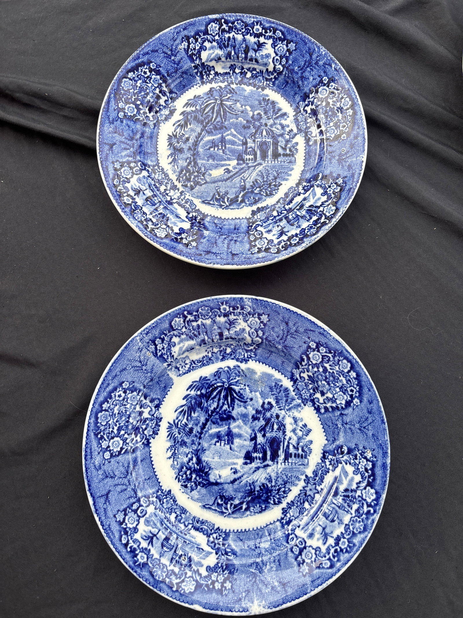 Pair antique Dutch transferware plate produced by Petrus Regout & Co. of Maastricht plates (1 of 7)