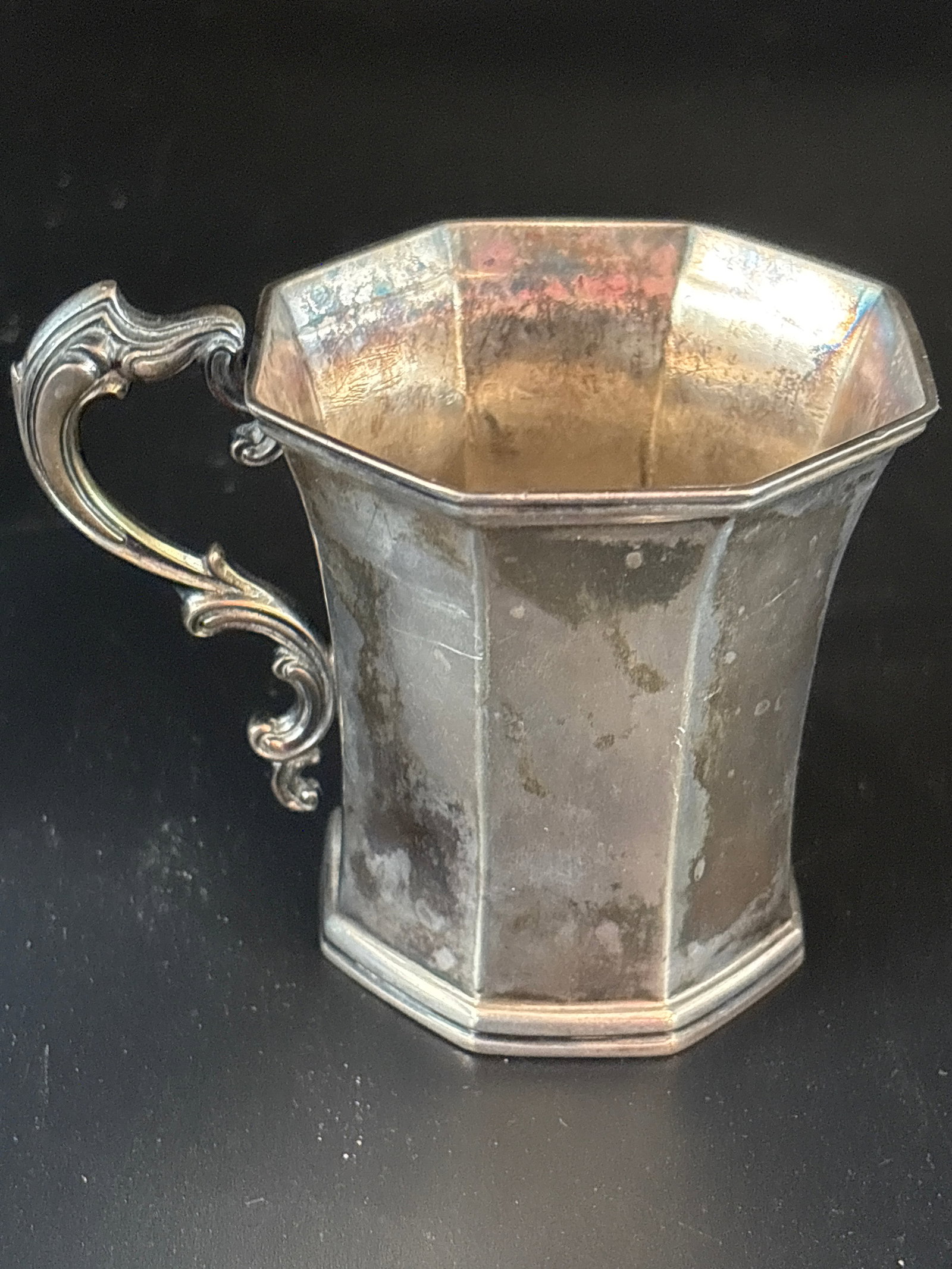 Brown & Kirby antique sterling silver cup or creamer; 124grams (1 of 6)