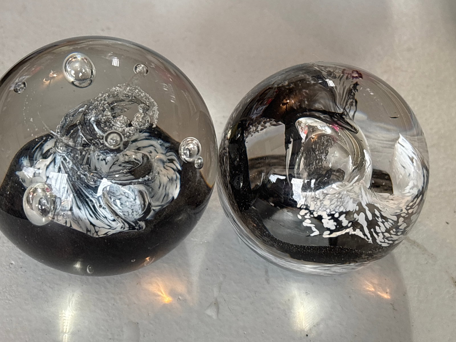Two Caithness Scottish art Glass 2&1/4 inch paperweights (1 of 6)
