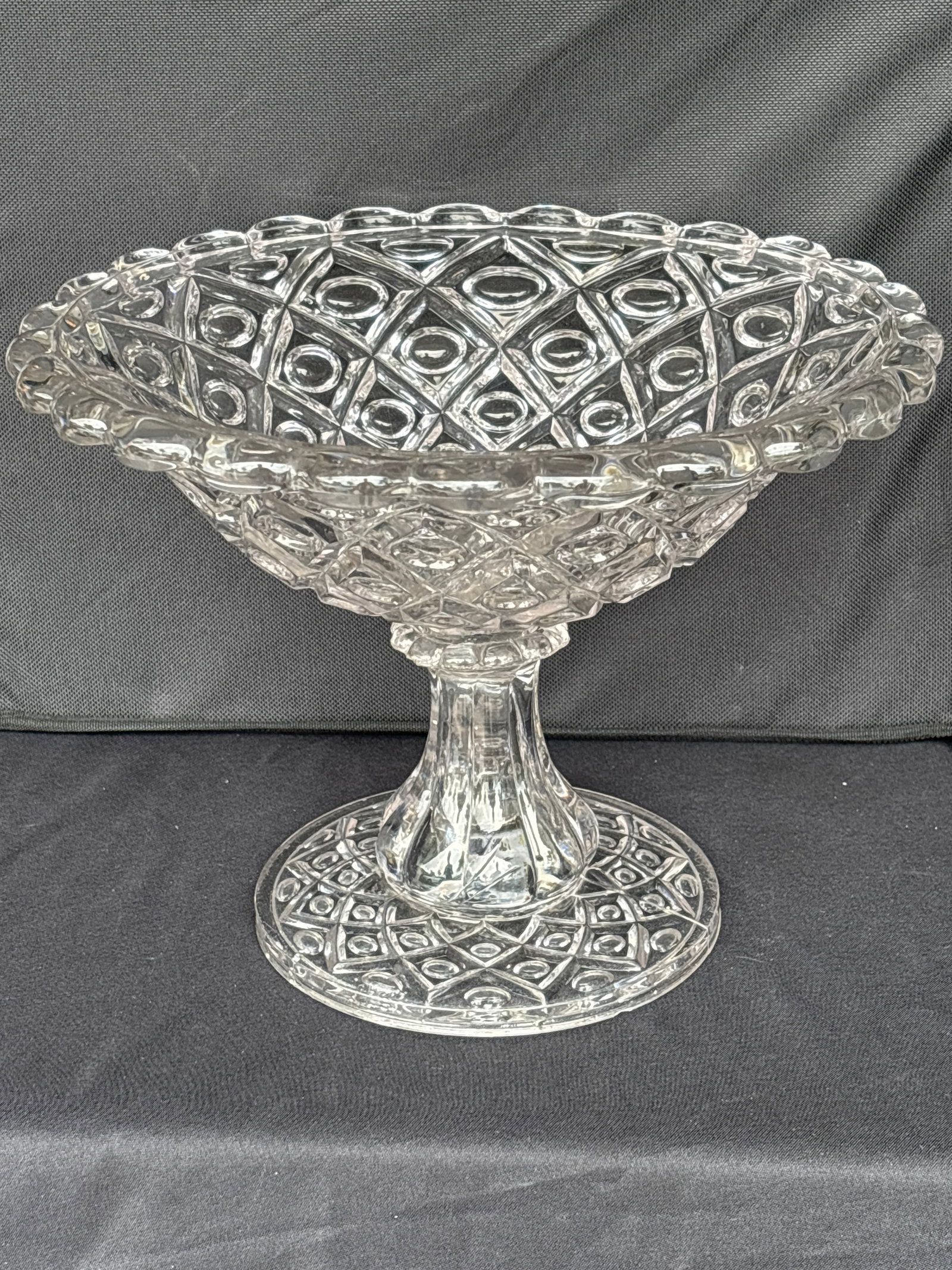 Big 11&1/2 inch antique Boston & Sandwich Glass Company compote (1 of 8)