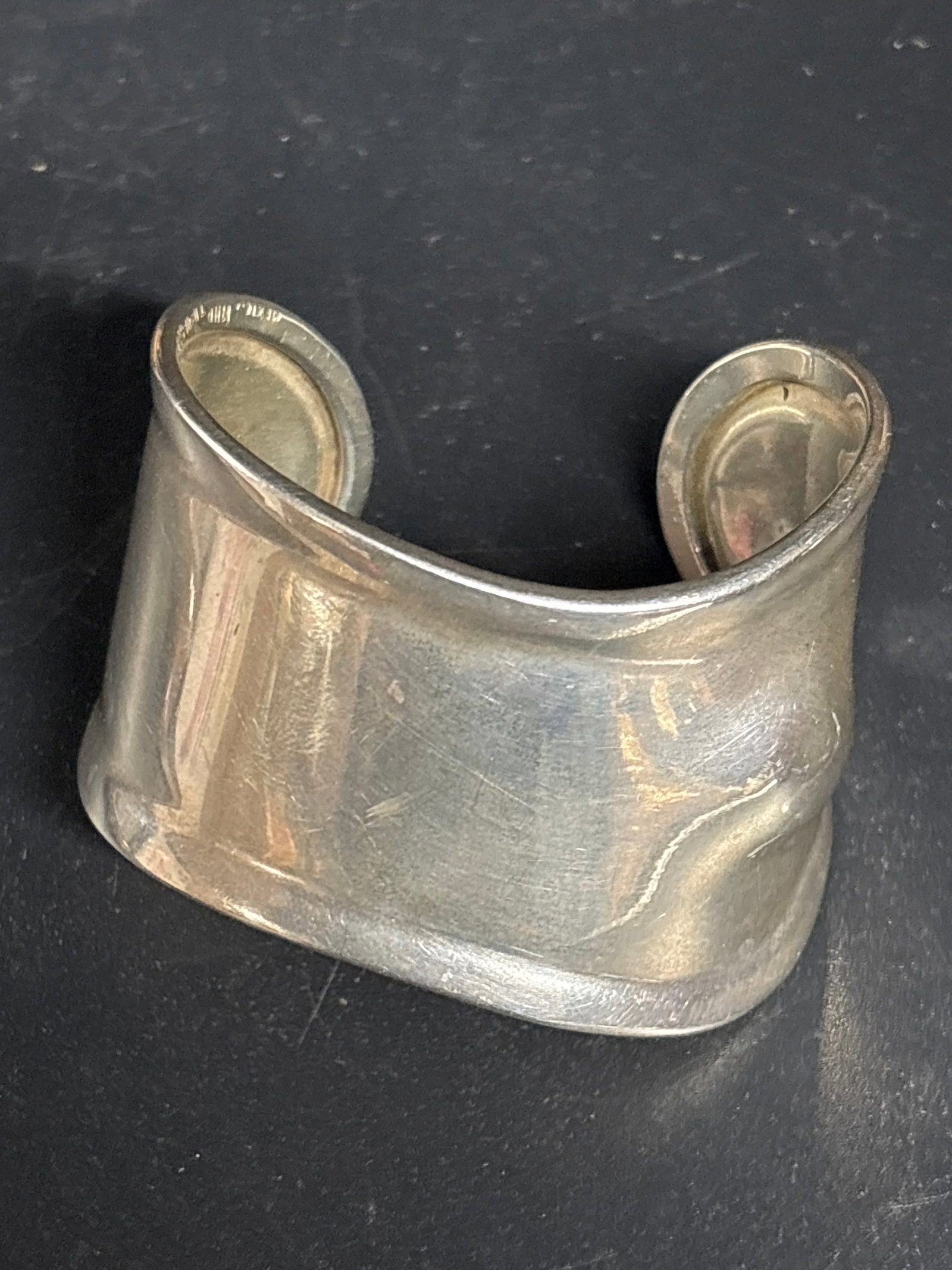 vintage Mexico .925 sterling silver 6&1/2 inch cuff bracelet; 52 grams (1 of 8)