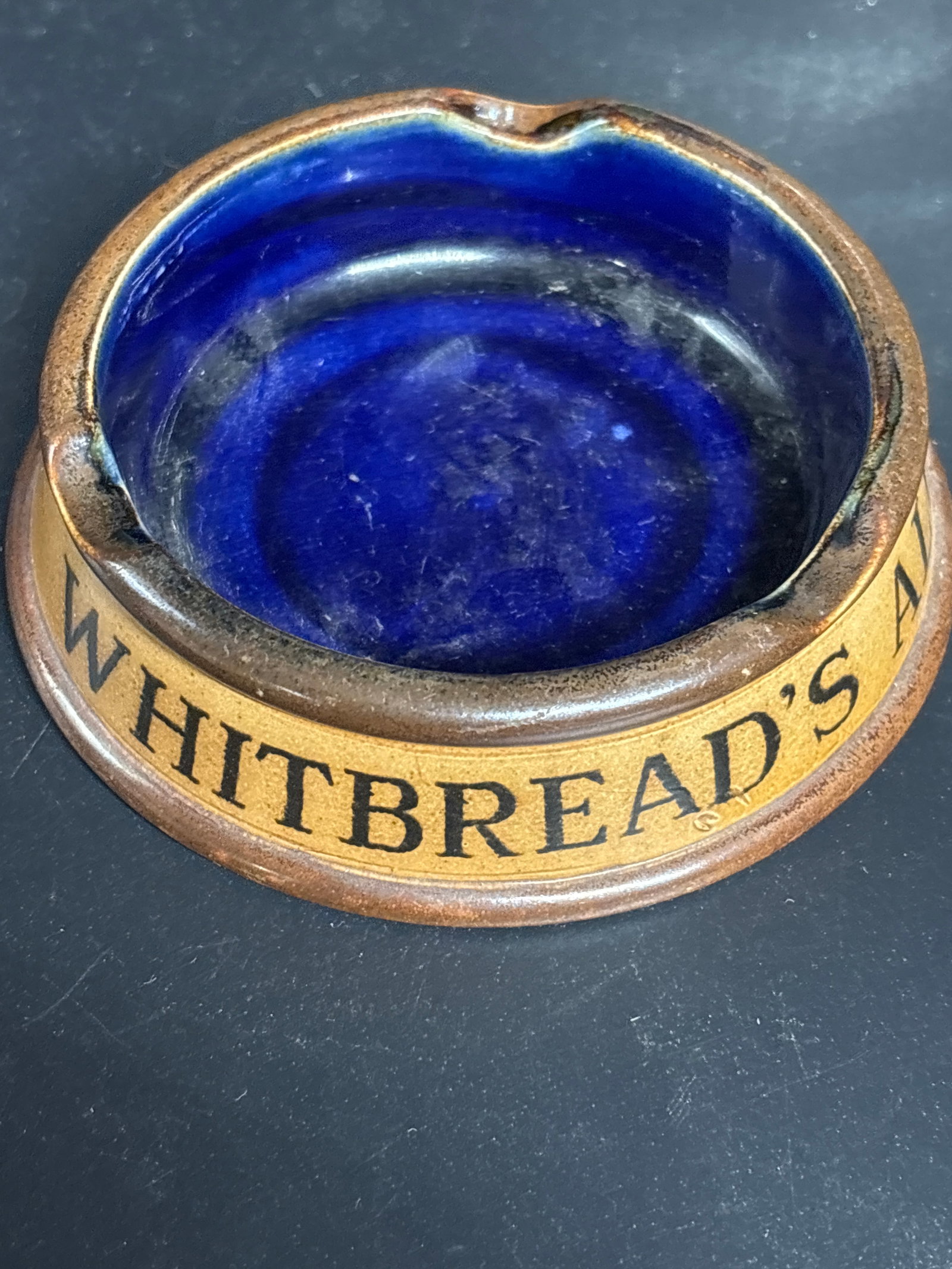 antique Royal Doulton Lambeth advertising 4 inch ashtray for Whitbread & Co. Ltd (1 of 5)