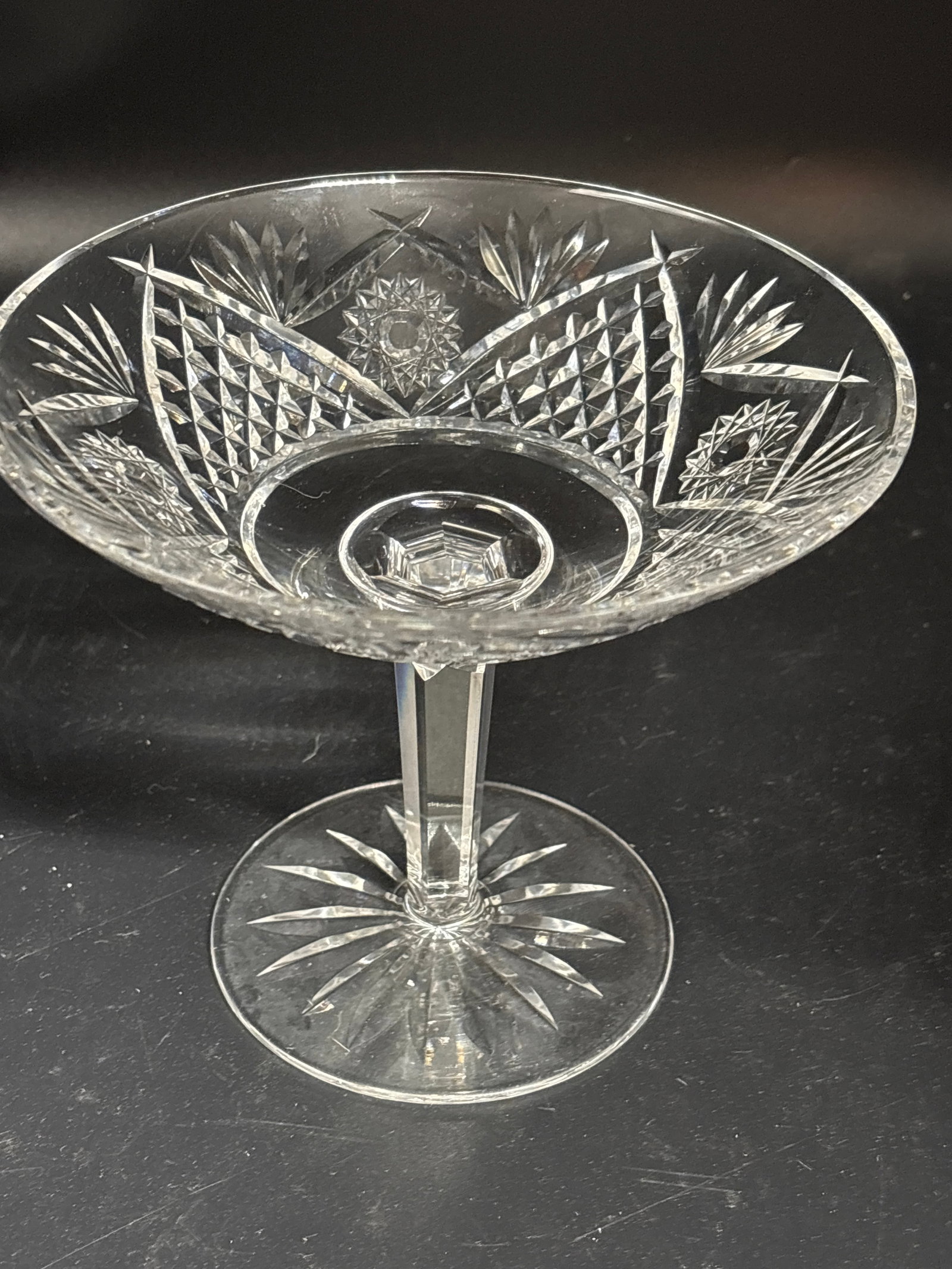 Waterford Irish cut Crystal pedestal 5.5 inch wide compote dish (1 of 7)