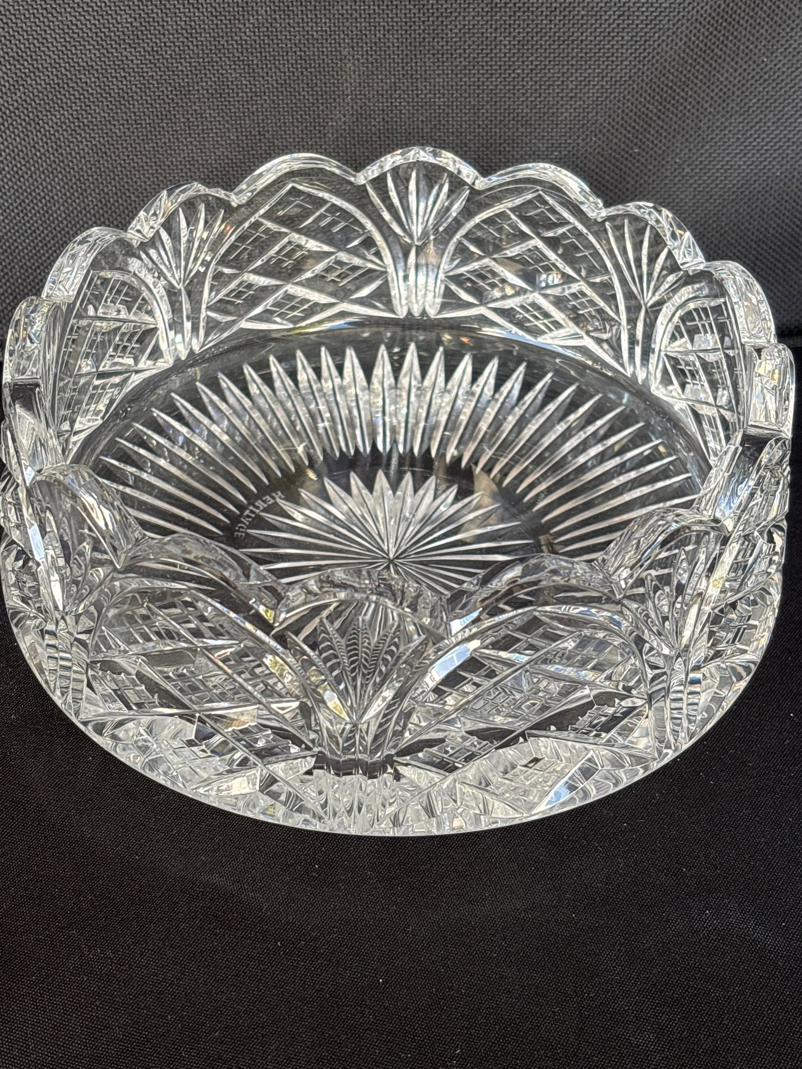 vintage ‘Heritage’ Irish cut Crystal 2&3/4 by 7 inch center bowl (1 of 7)