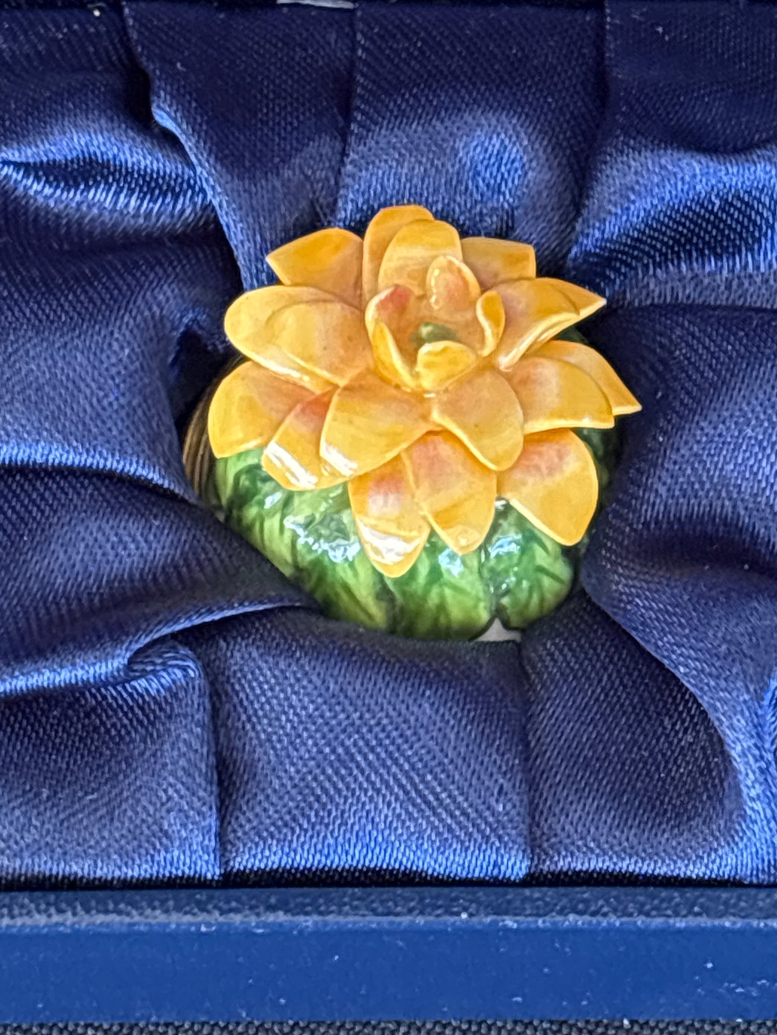 Group of five Crummles hand-painted English enamel1 inch trinket boxes - 3