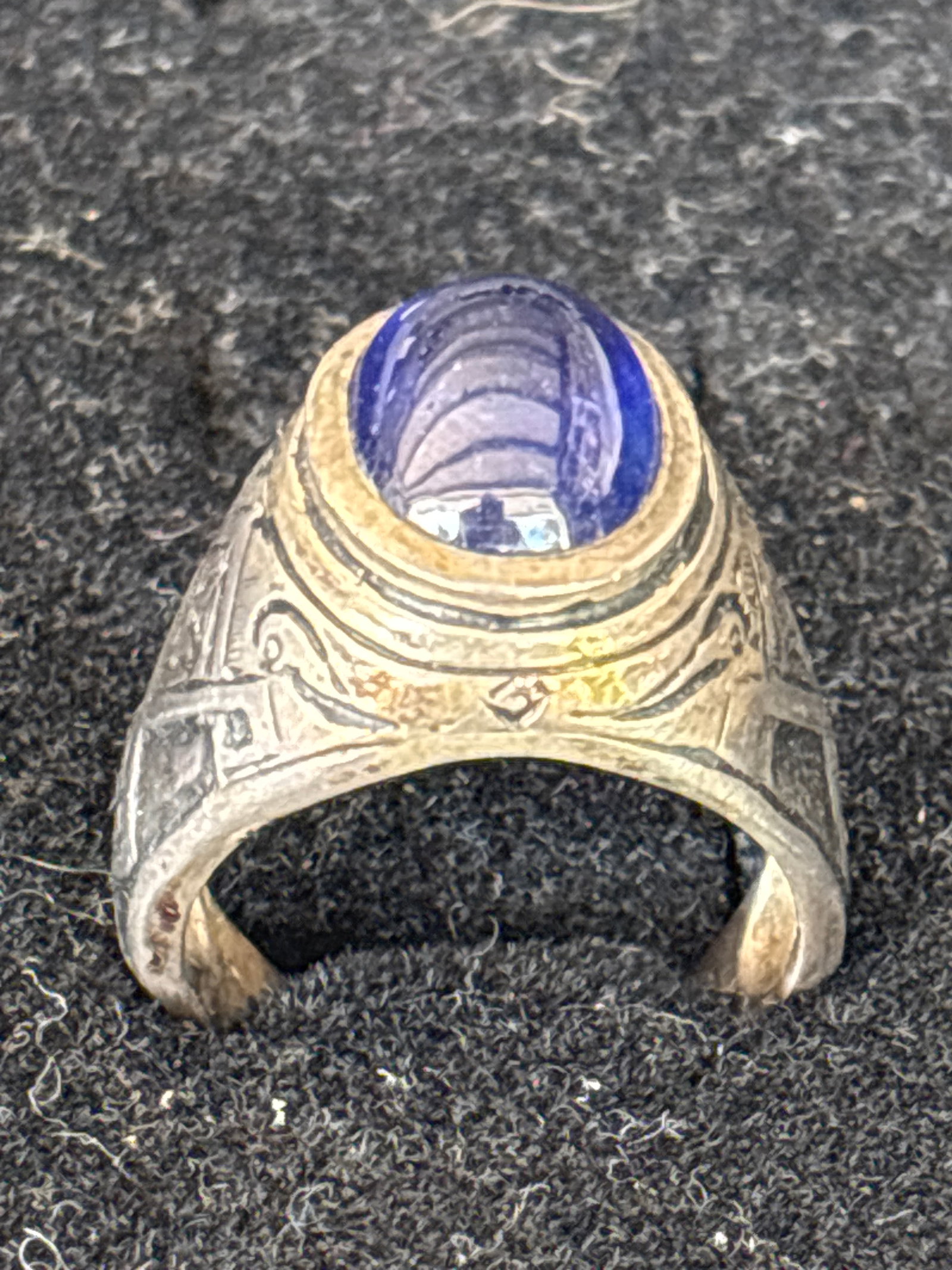 vintage Sterling Silver and Baltic Amber ring, 13 grams inclusive (1 of 6)