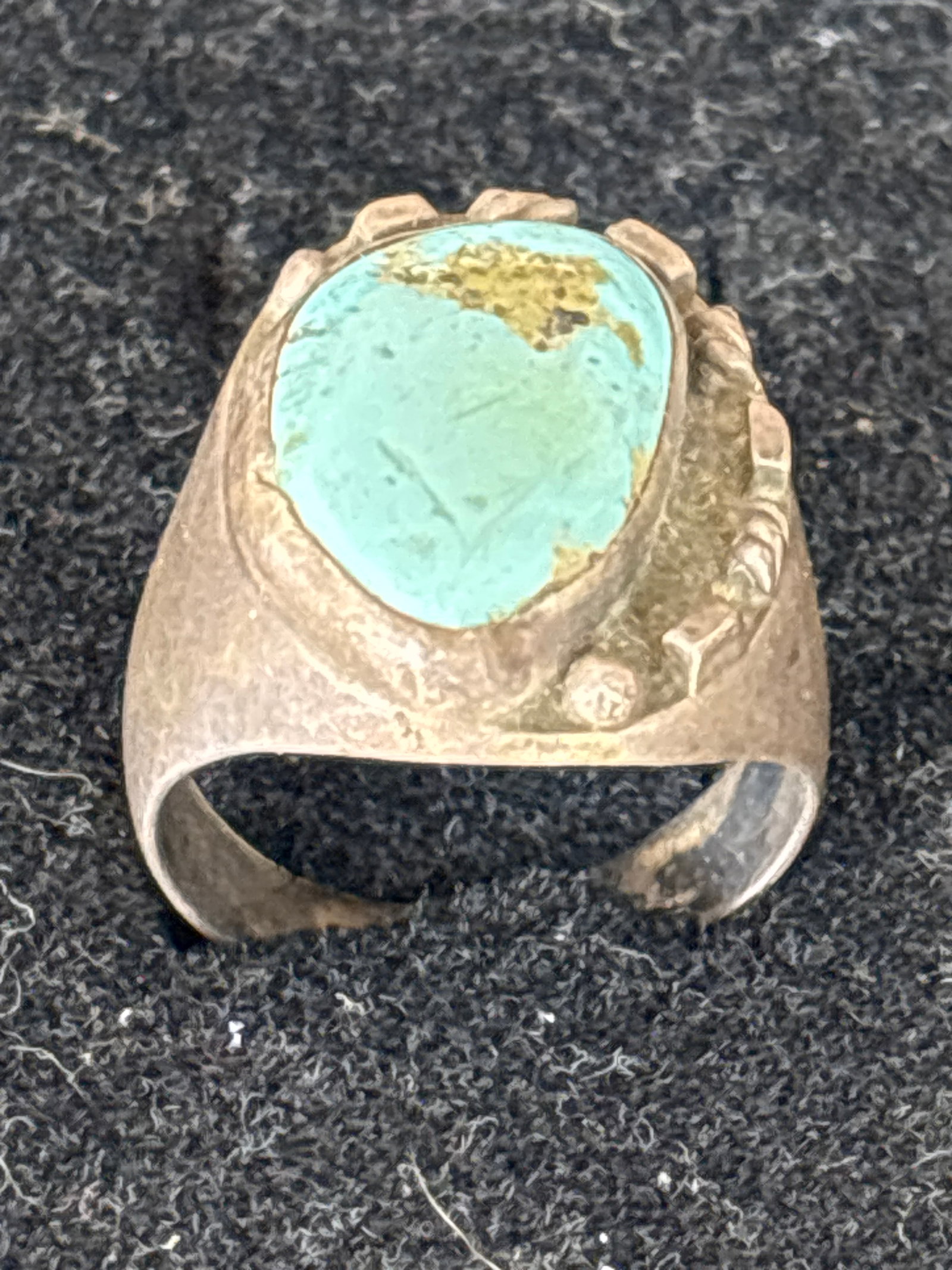 vintage Sterling Silver Native American turquoise ring, 16 grams inclusive (1 of 6)