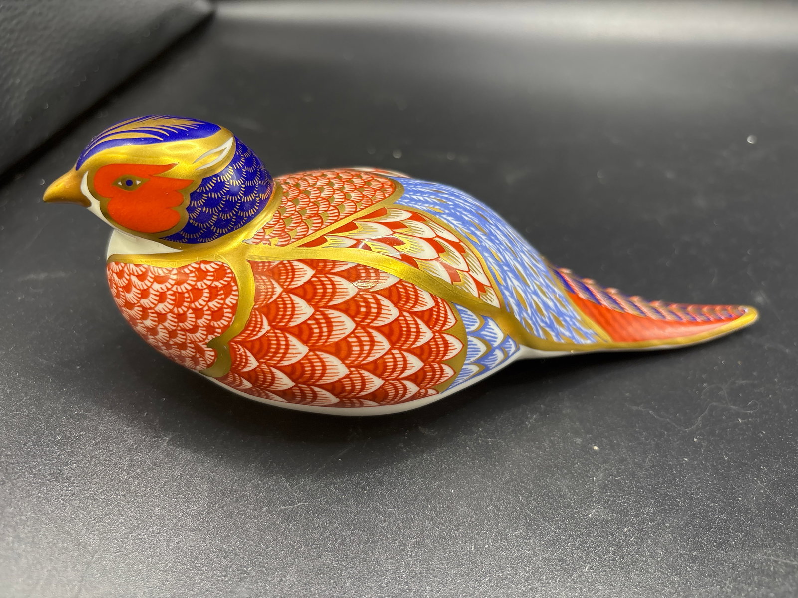 Handsome 7 inch long Royal Crown Derby Imari Pheasant paperweight (1 of 8)