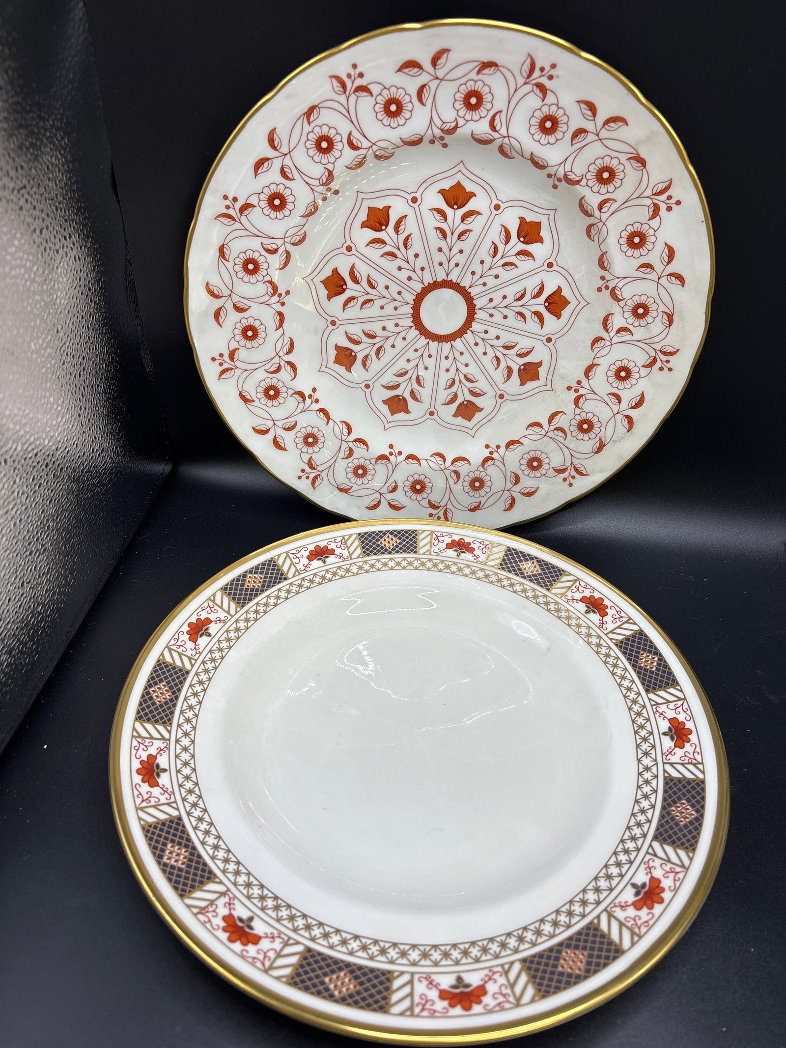 First Quality Royal Crown Derby Two 10&1/2 inch plates; Derby Border & Rougemont (1 of 7)