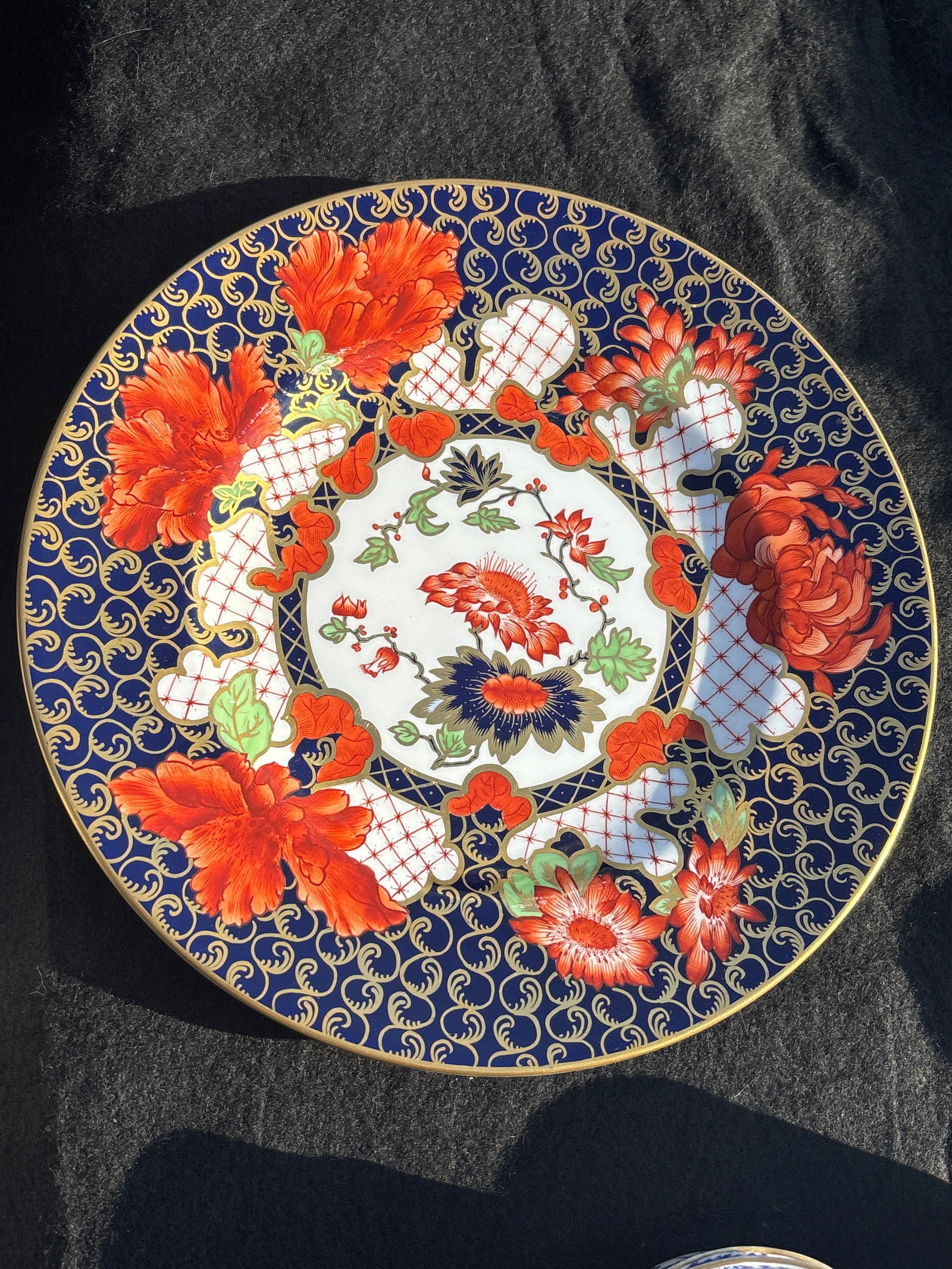 Rare Tiffany & Co. Peony A.1283 pattern Royal Crown Derby 10&1/2 inch plate (1 of 7)