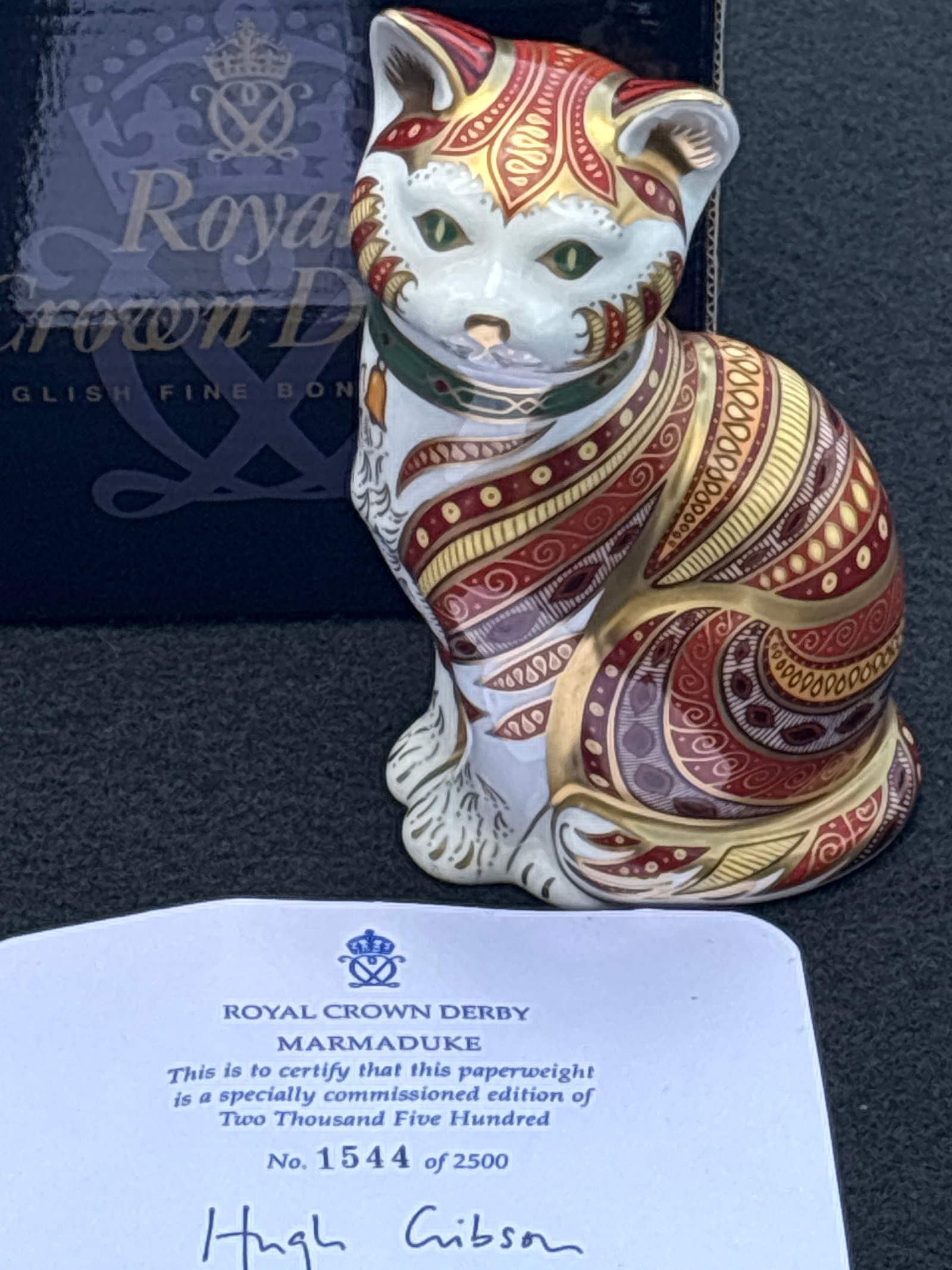 Royal Crown Derby "Marmaduke" cat 5.25 inches paperweight (1 of 10)