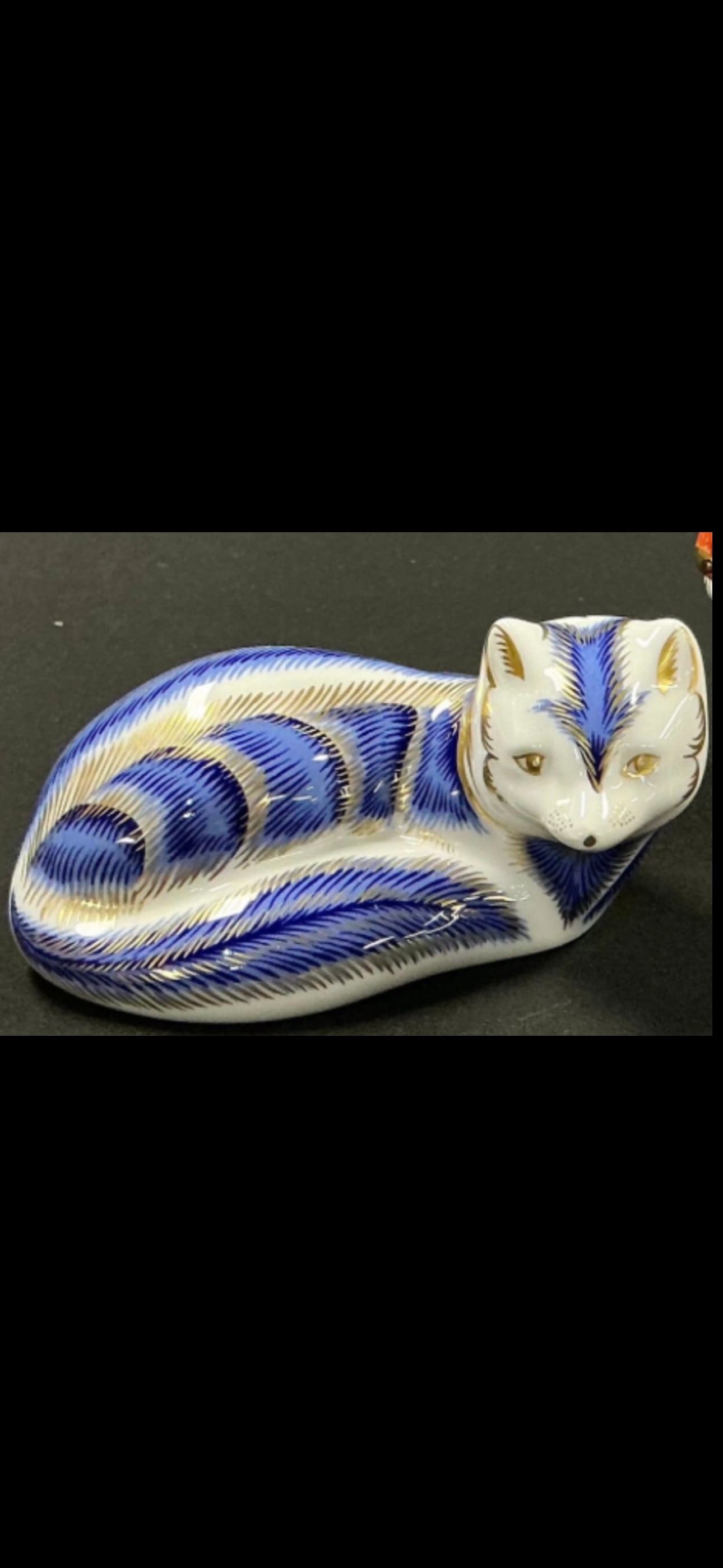 Royal Crown Derby blue fox paperweight (1 of 1)