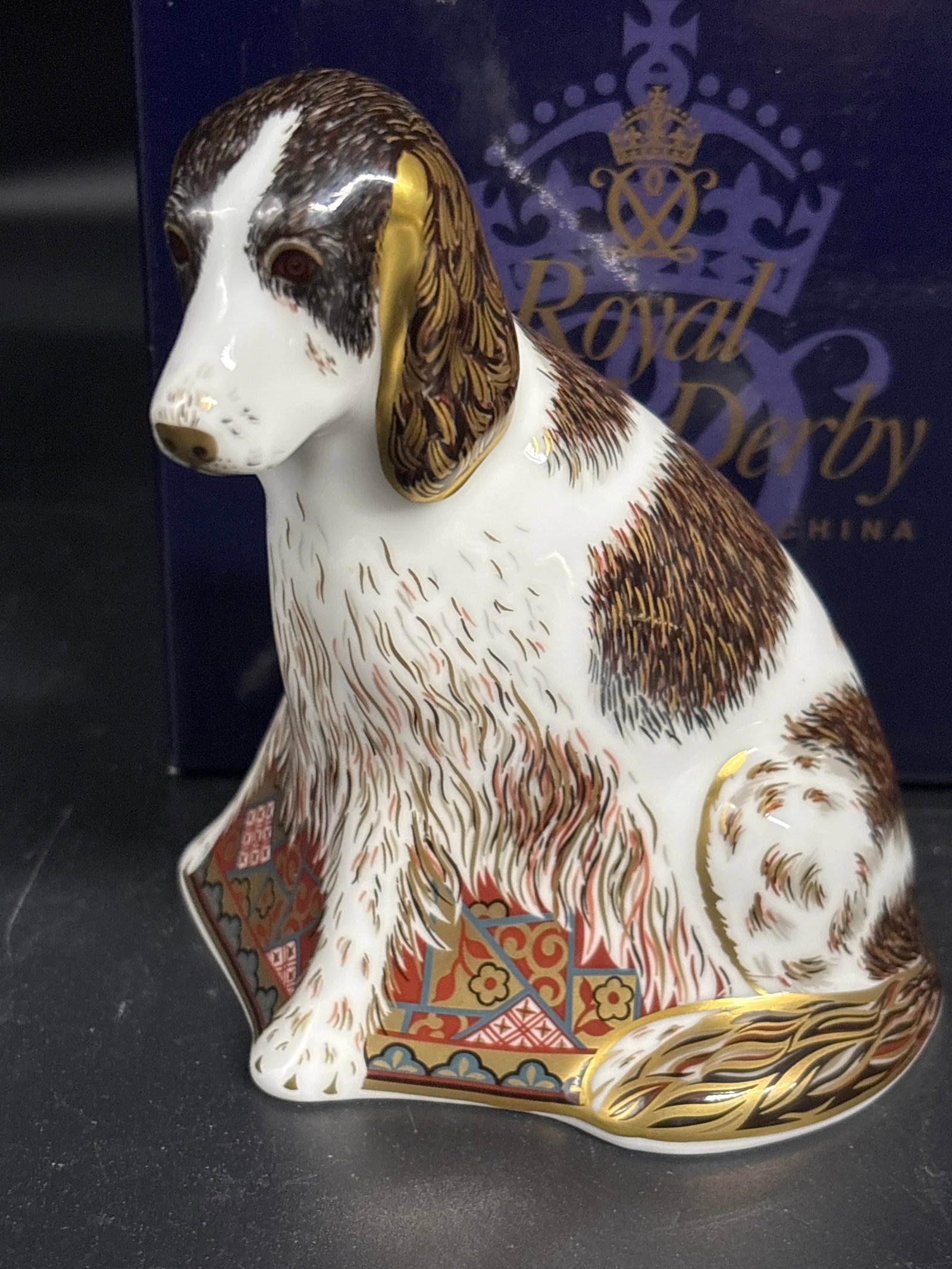 Exclusive Royal Crown Derby ‘Molly’ Spaniel dog 4&1/2 inch paperweight (1 of 8)